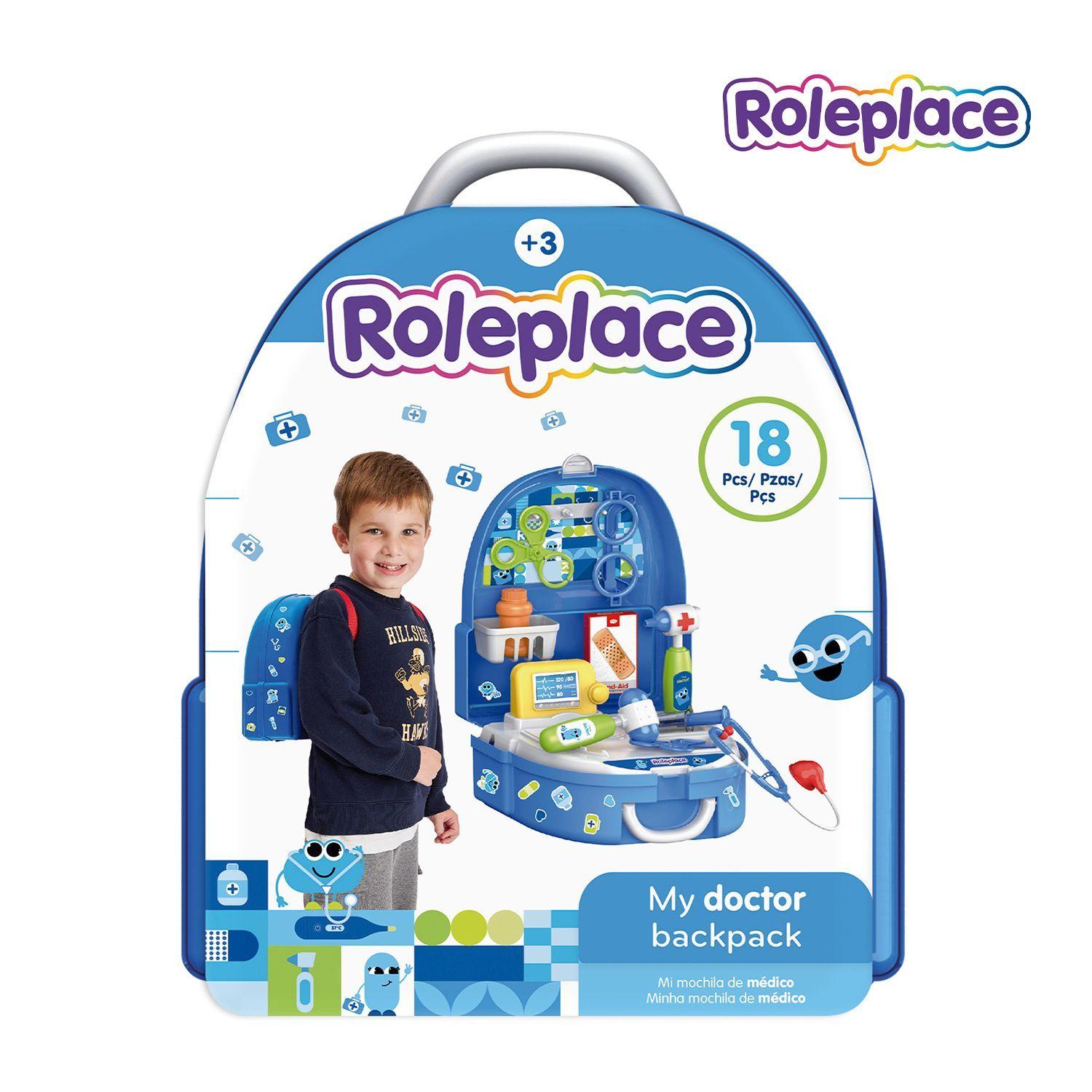 Mochila Doctor Infantil con Accesorios Médicos 18 Piezas-2