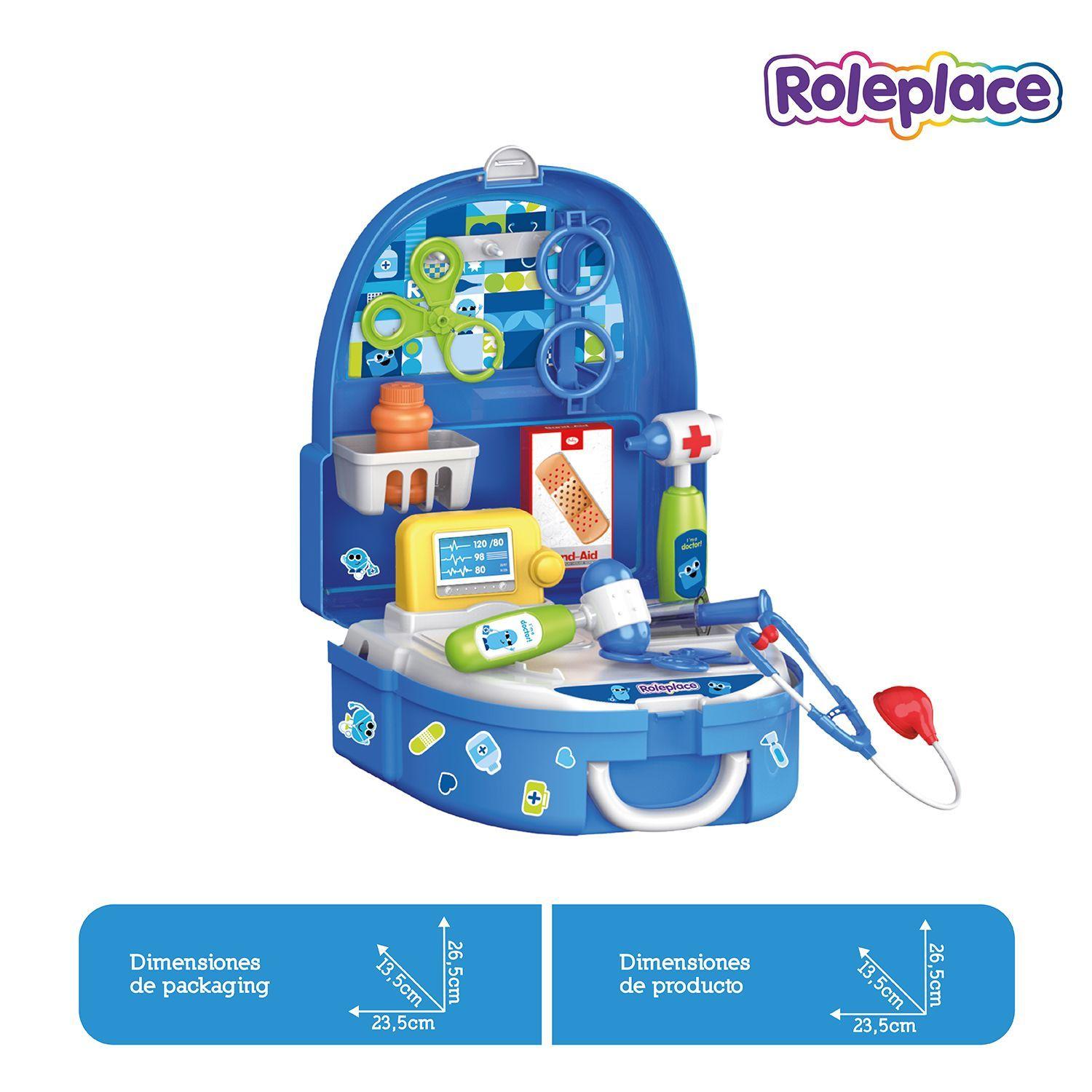 Mochila Doctor Infantil con Accesorios Médicos 18 Piezas-3