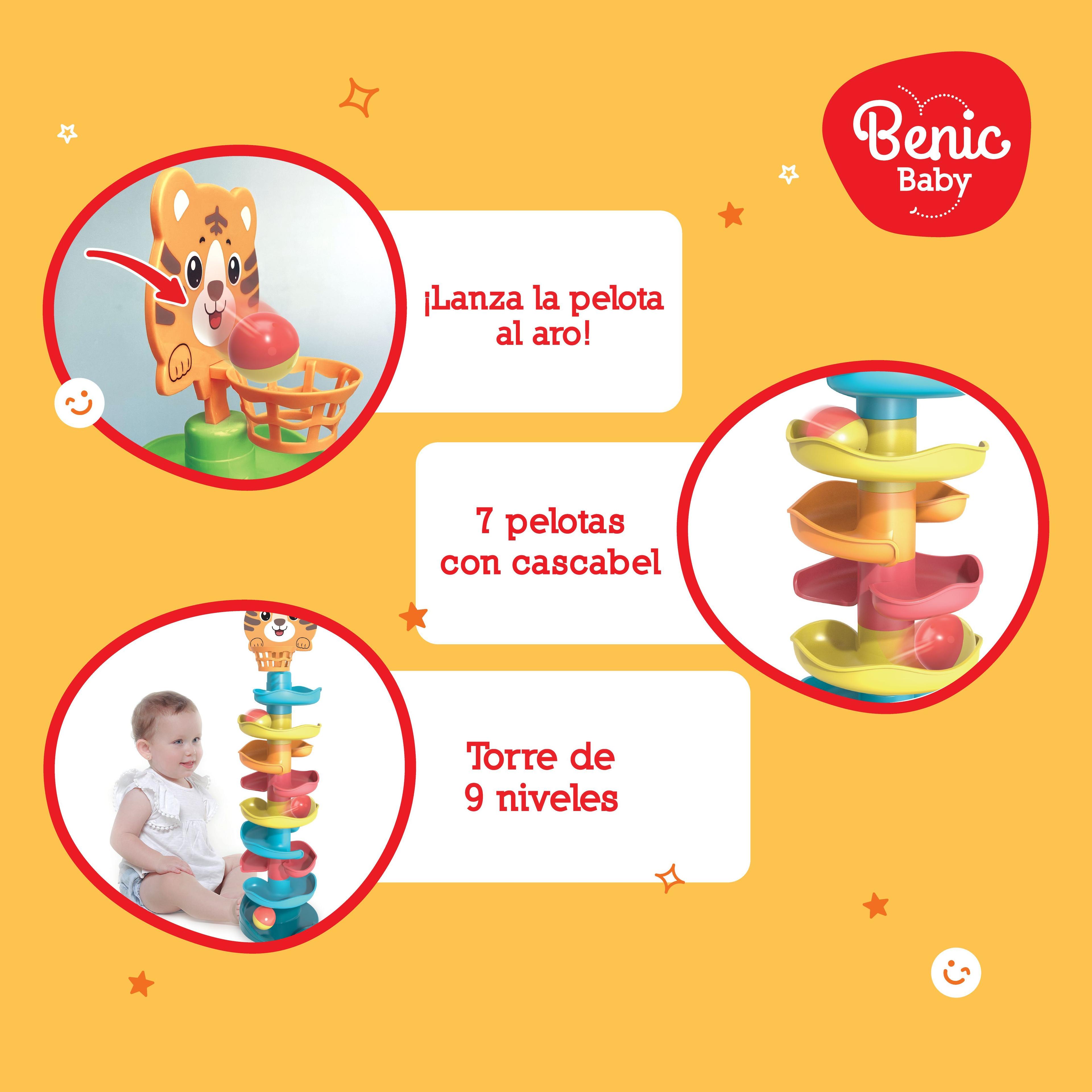 Torre Espiral + Aro de Básquetbol y 7 Pelotas Cascabel-3