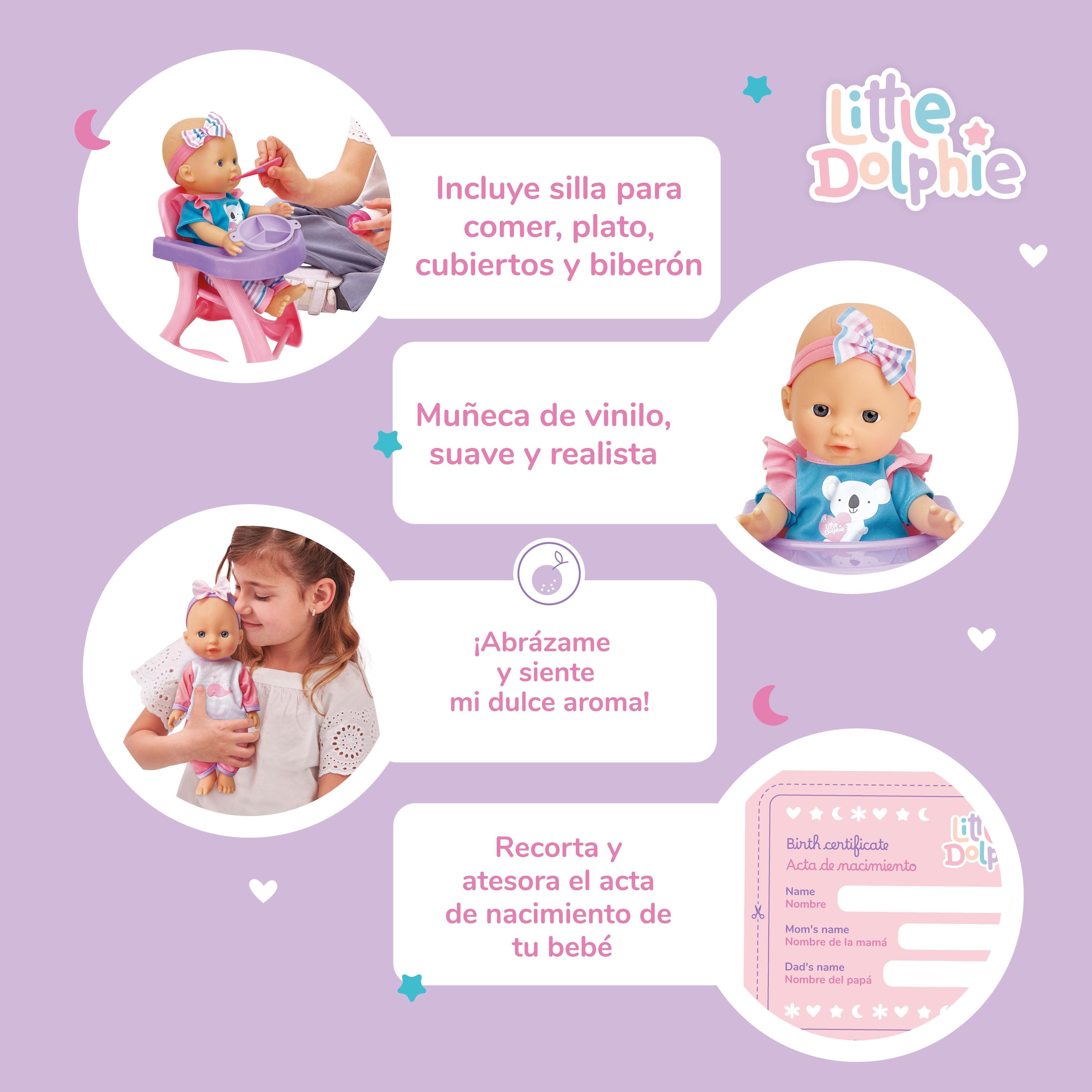 Muñeca de 29 cm con Silla, Mamadera y Accesorios-3