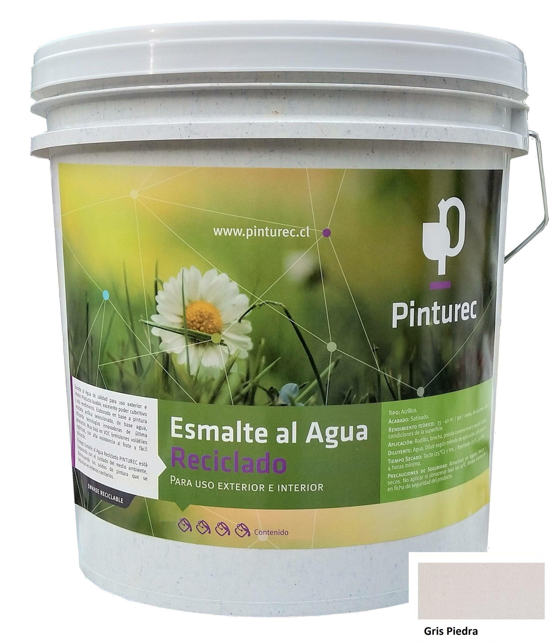 Esmalte al Agua Pinturec Satinado Gris Piedra 4G-0