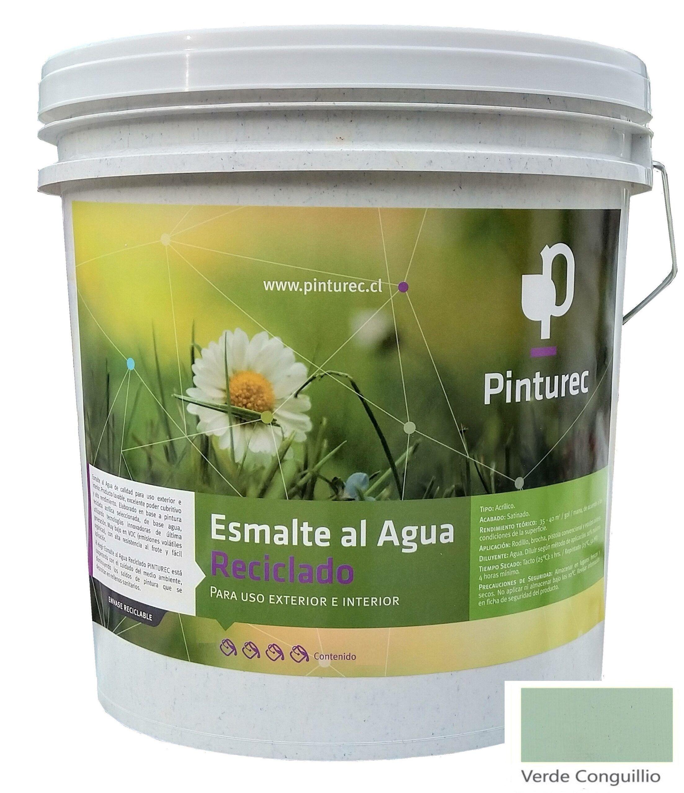 Esmalte al Agua Pinturec Satinado Verde Conguillio 4G-0