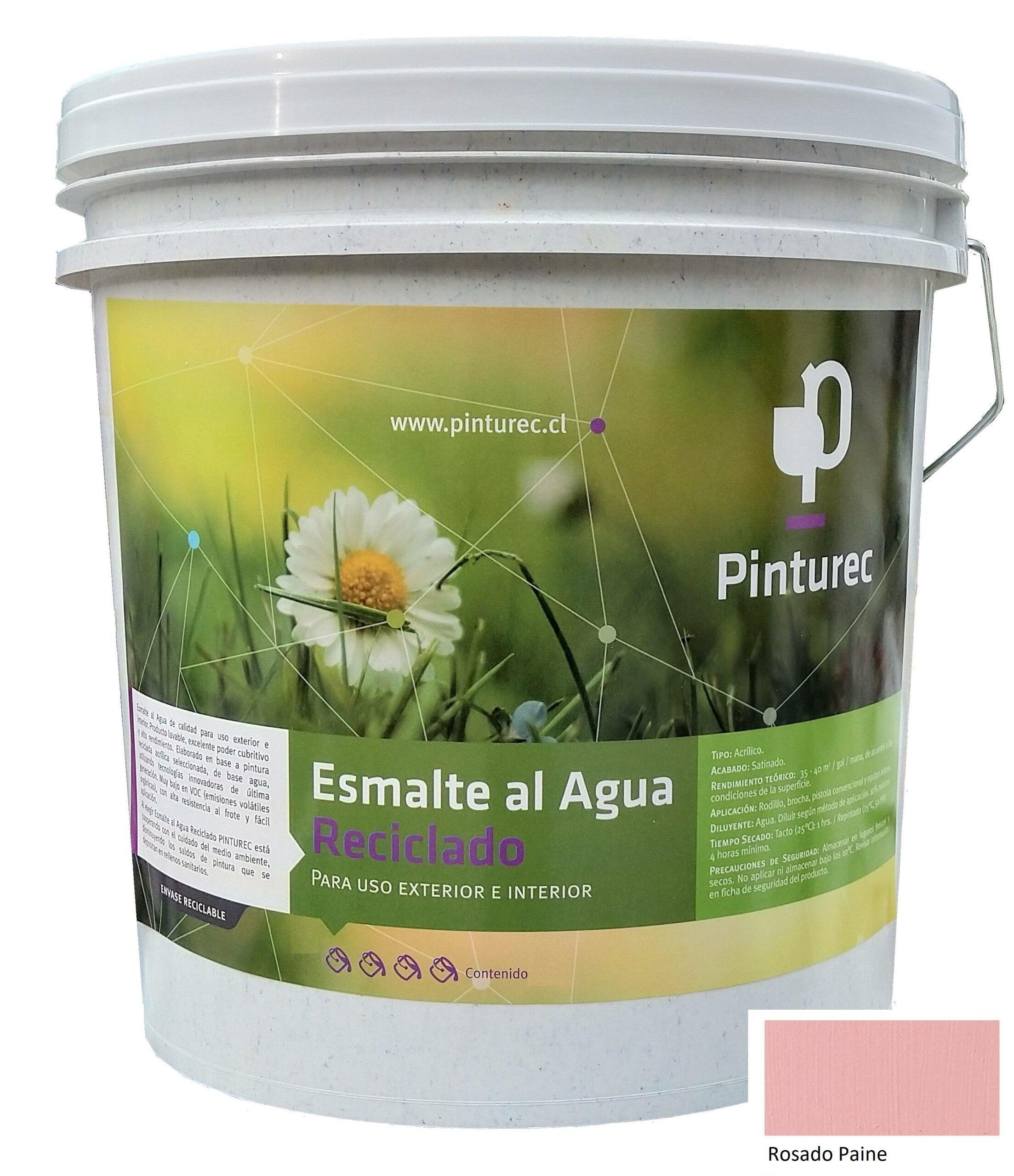Esmalte al Agua Pinturec Satinado Rosado Paine 4G-0