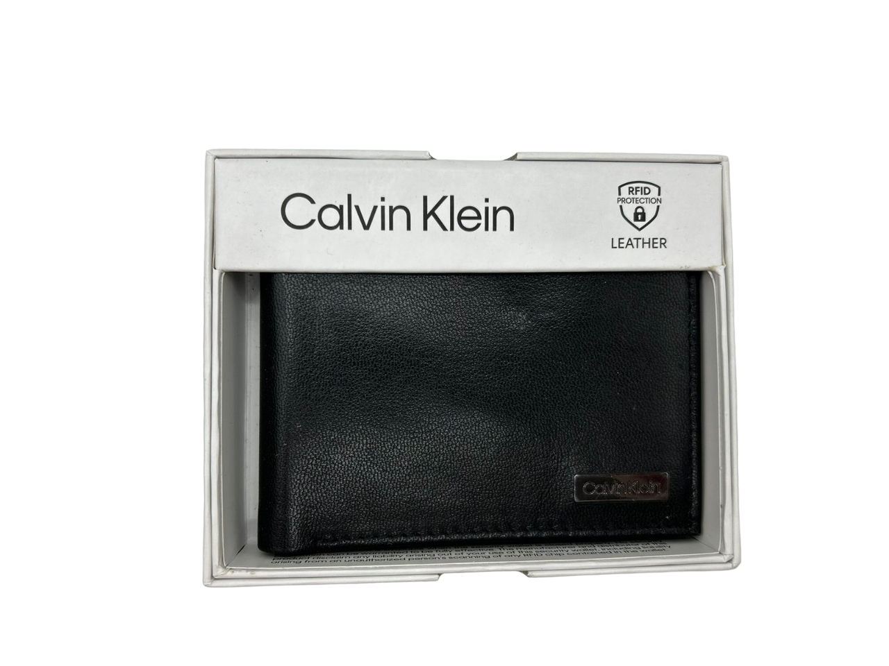 Billetera Calvin klein Black Men 3 Cuerpos Estilo Urbano -0