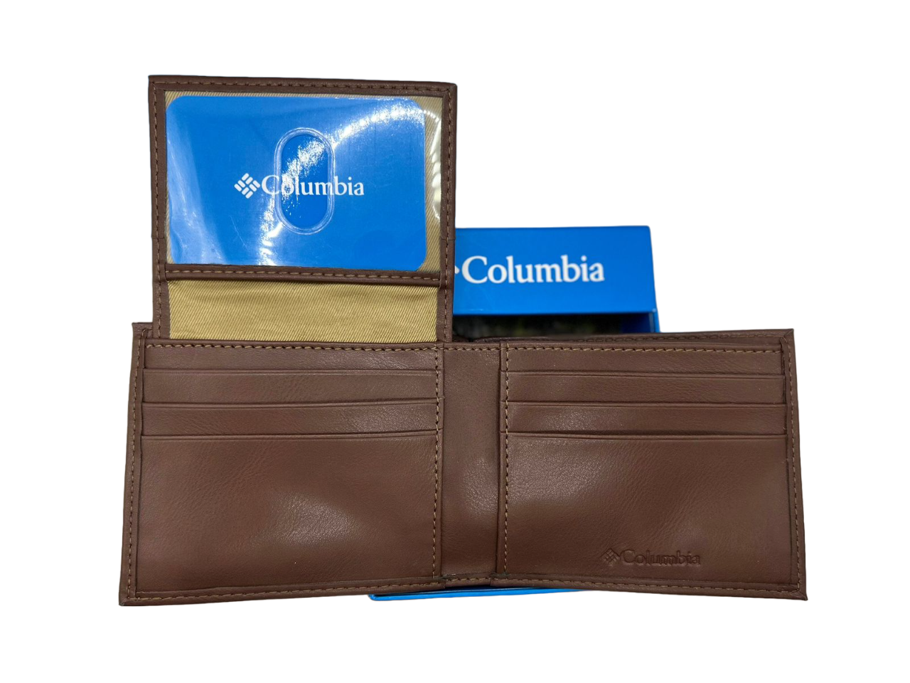 Billetera Columbia Marrón 3 Cuerpos -1