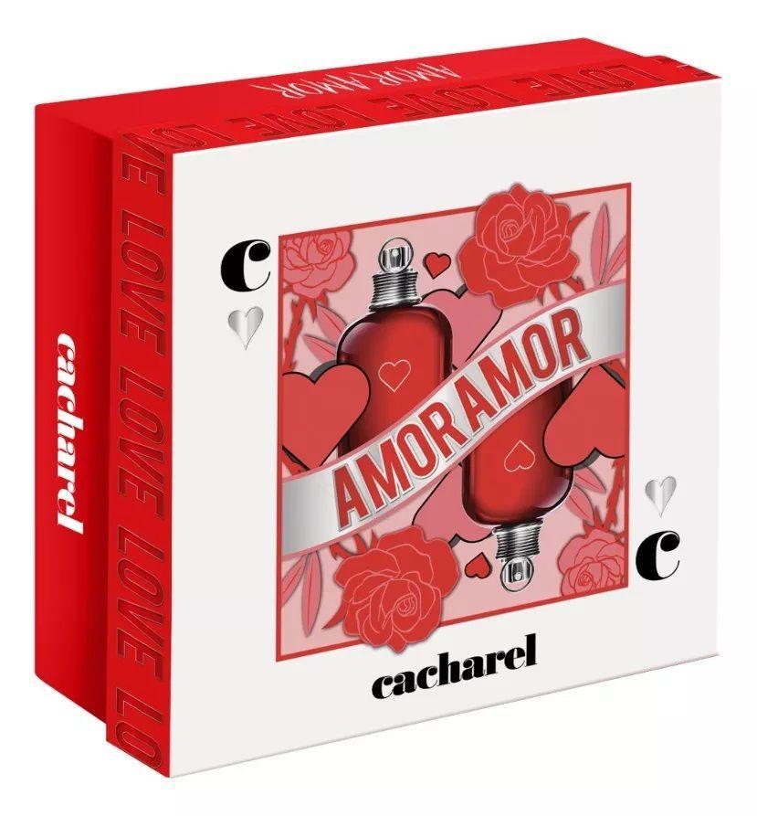 Amor Amor Cacharel Set  50 Ml Edt + 2 Sensual Body  Lotion -1