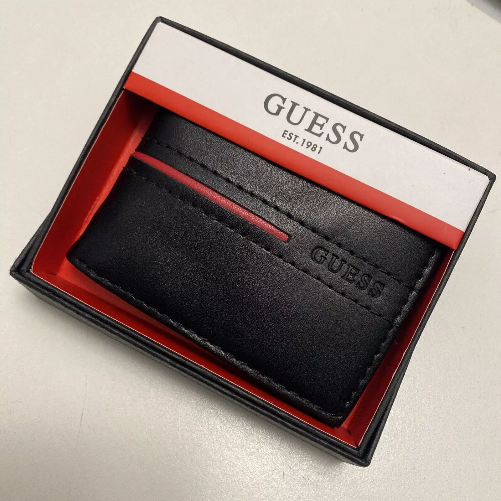 Billetera Guess Hombre Black Red -0