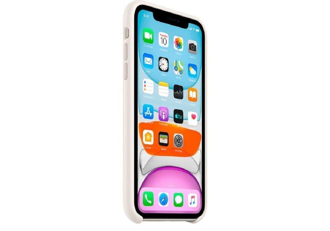 Carcasa Iphone 11 Silicone Case White Apple -1