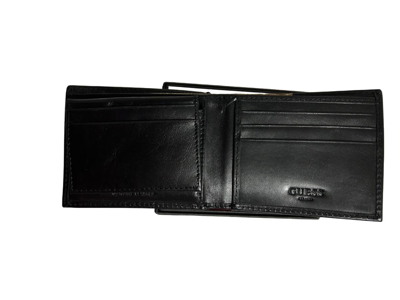 Billetera Guess Black 2 Cuerpos y Tarjetero -1