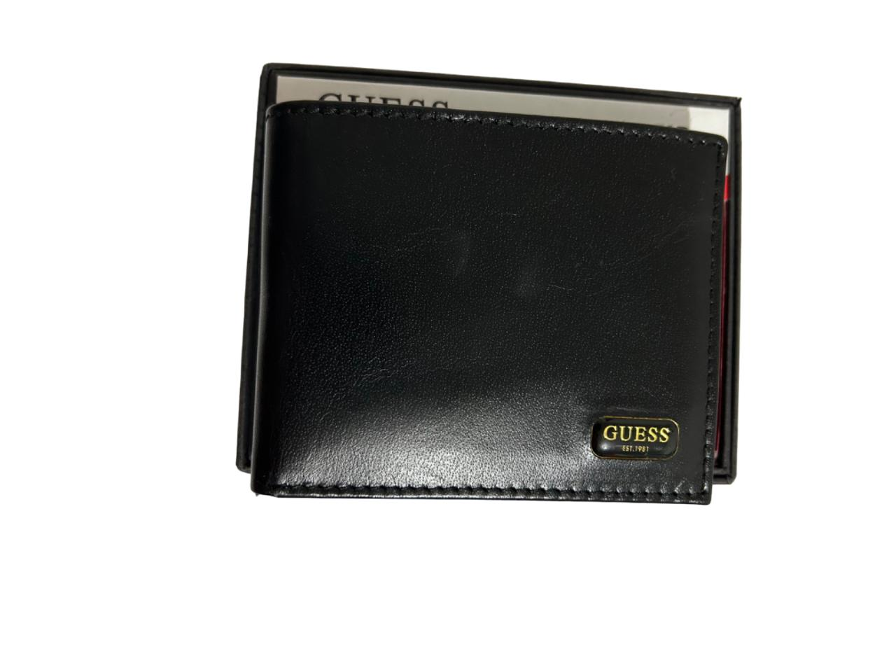 Billetera Guess Black 2 Cuerpos y Tarjetero -2