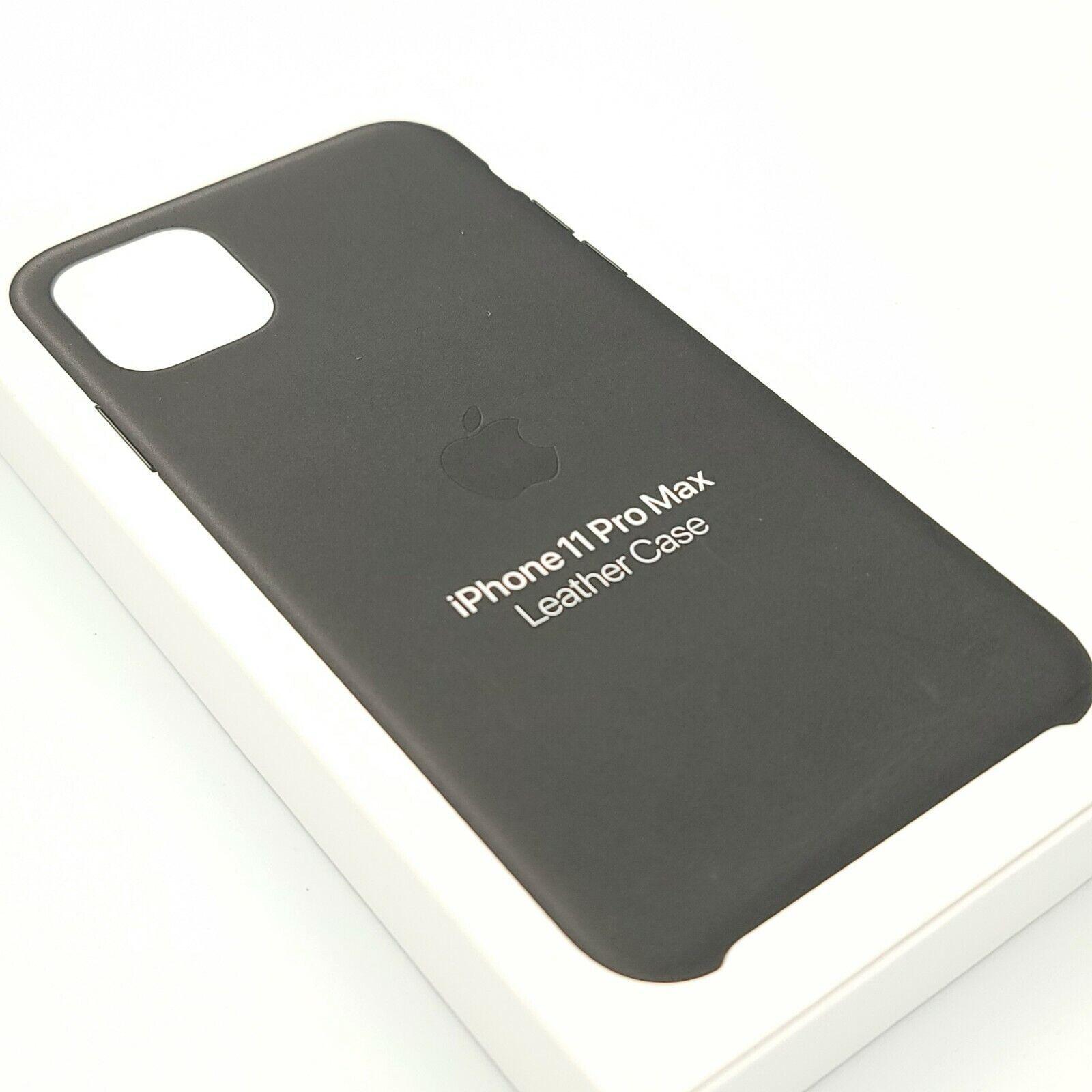 Carcasa Iphone 11 Pro Max Leather Case Black -2