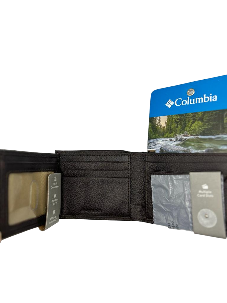 Billetera Columbia Marrón 3 Cuerpos Estilo Moderno Urbano -2