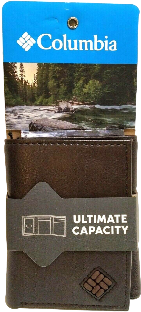 Billetera Columbia Marrón Estilo Clásico 3 Cuerpos -0