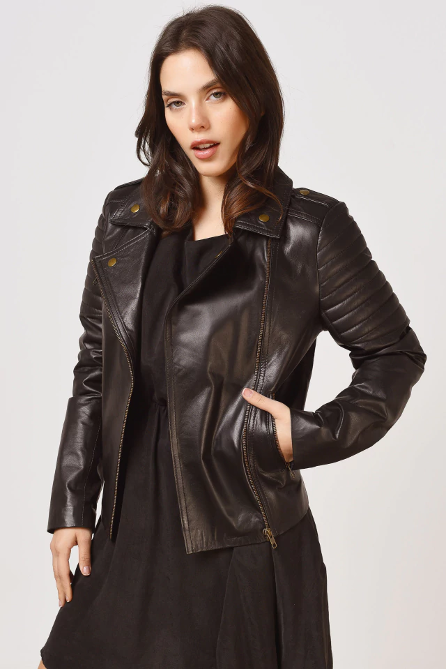 Chaqueta Cuero Vacuno Argentino - Modelo Marta-0