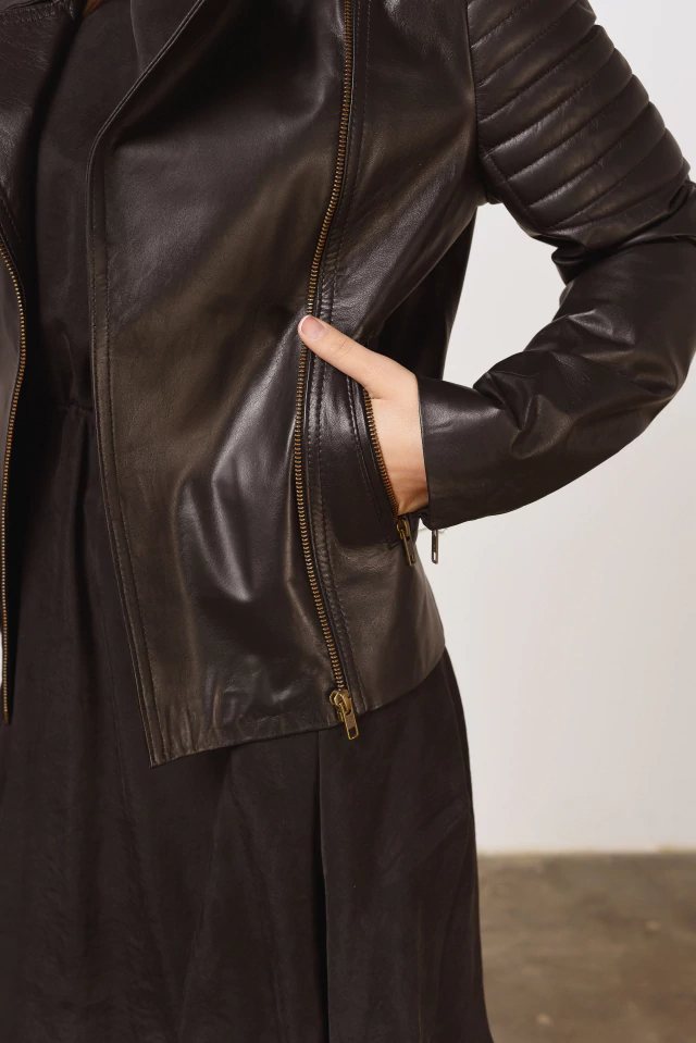 Chaqueta Cuero Vacuno Argentino - Modelo Marta-3