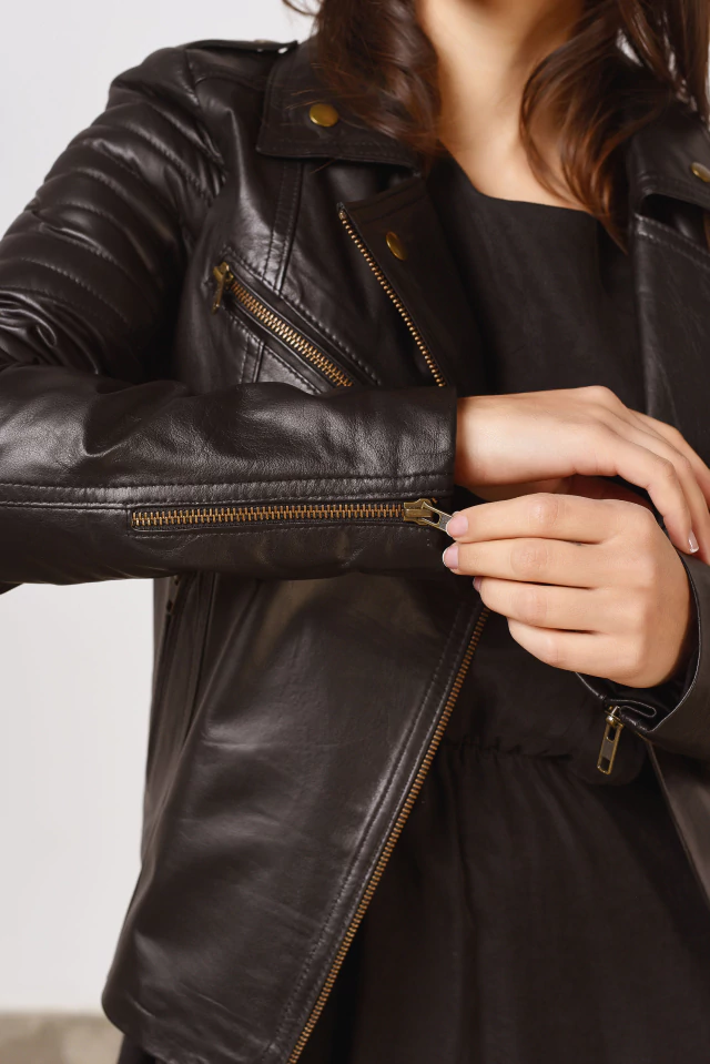 Chaqueta Cuero Vacuno Argentino - Modelo Marta-5