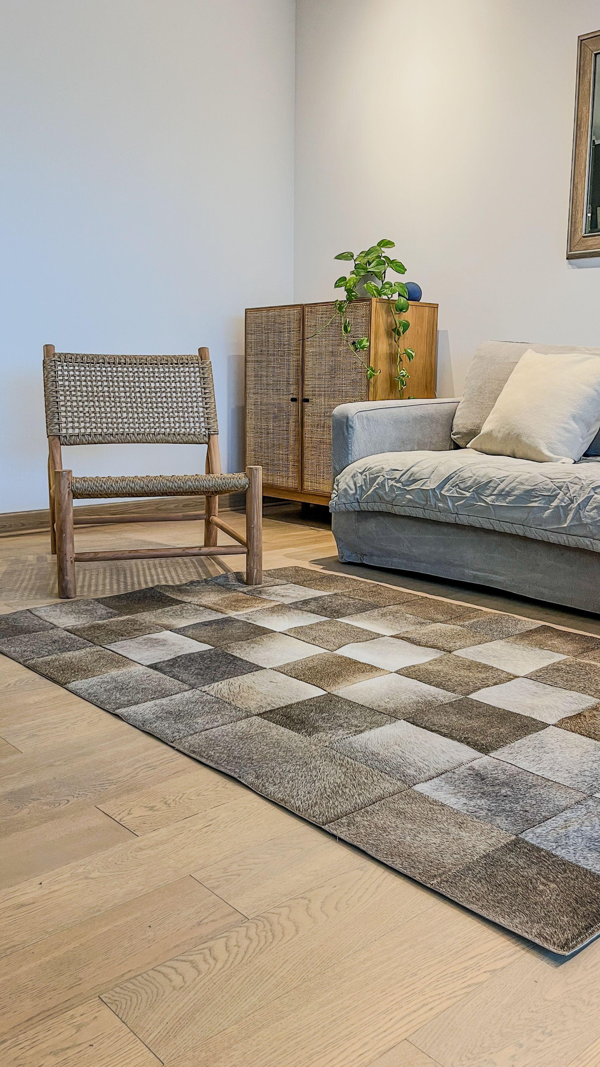 Alfombra Cuero Patchwork 120x180 #1-2