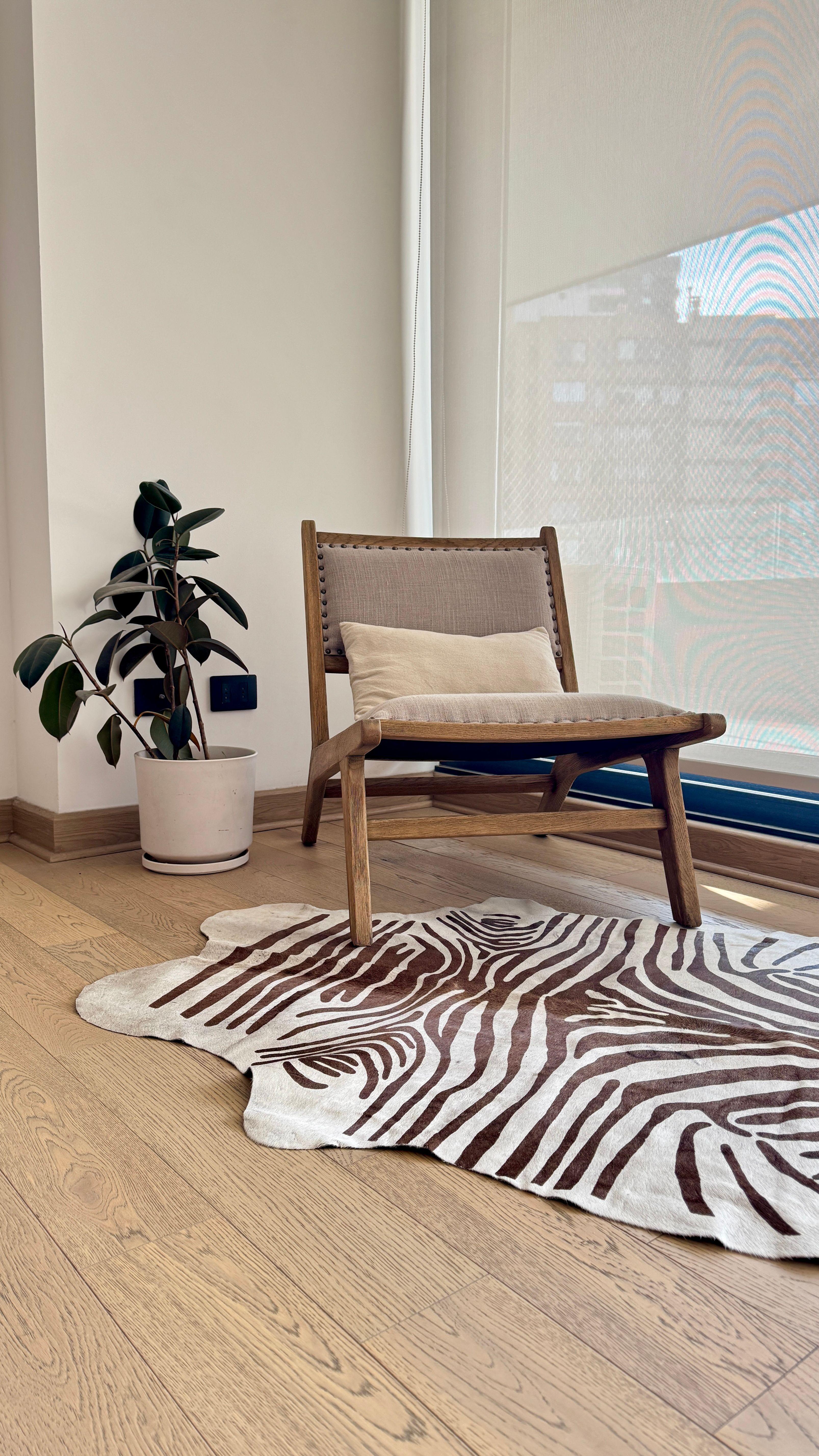 Alfombra Cuero de Vaca TIPO CEBRA MINI-3