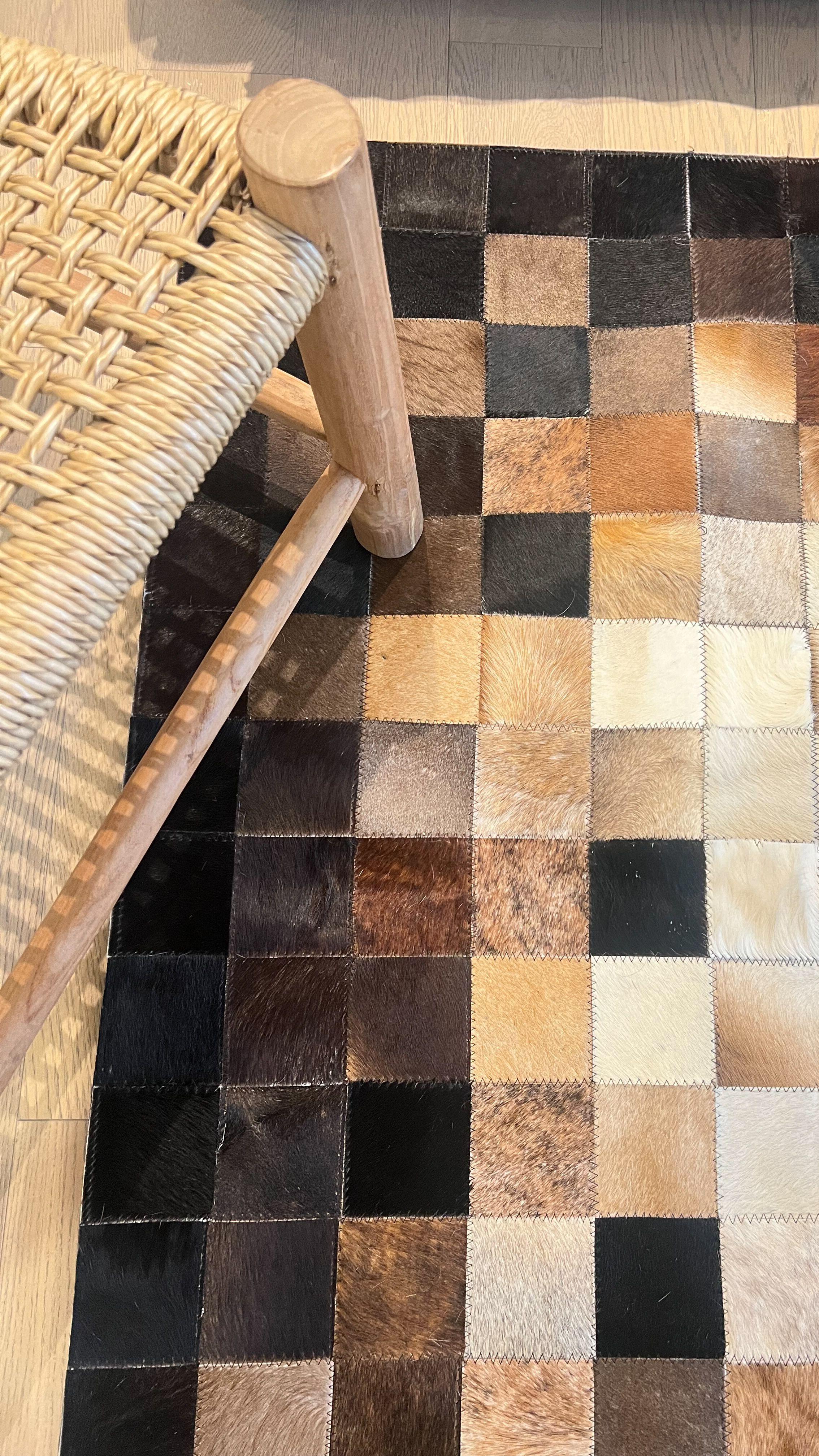 Alfombra Cuero Patchwork 120x180 #4-4