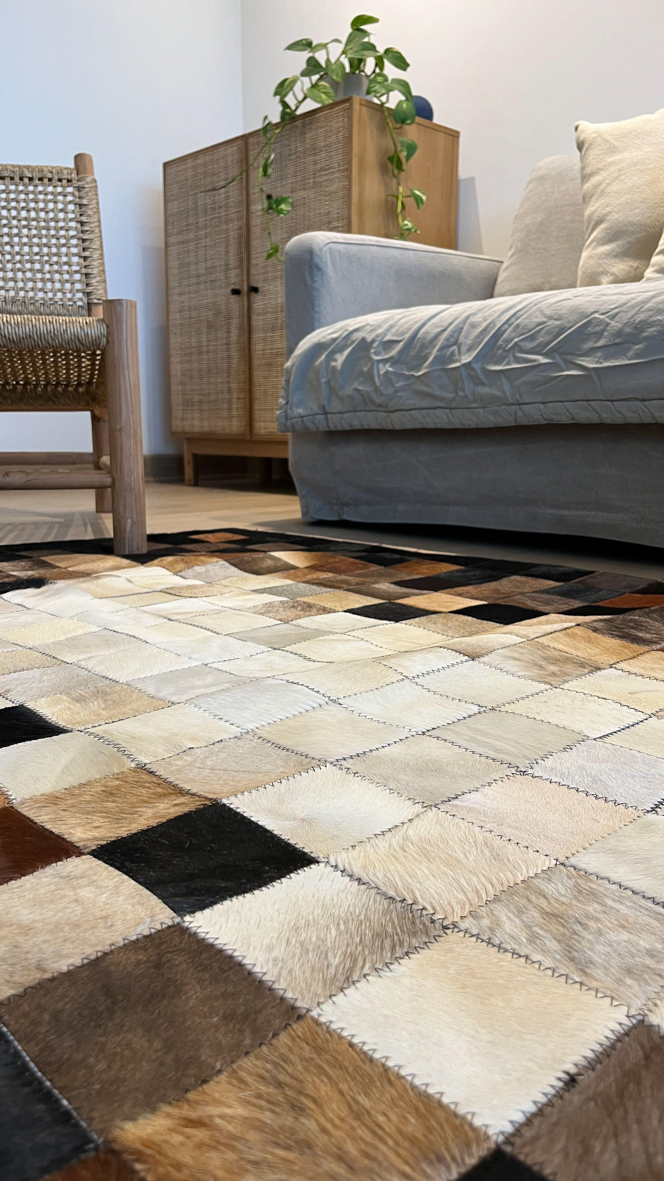 Alfombra Cuero Patchwork 120x180 #4-2