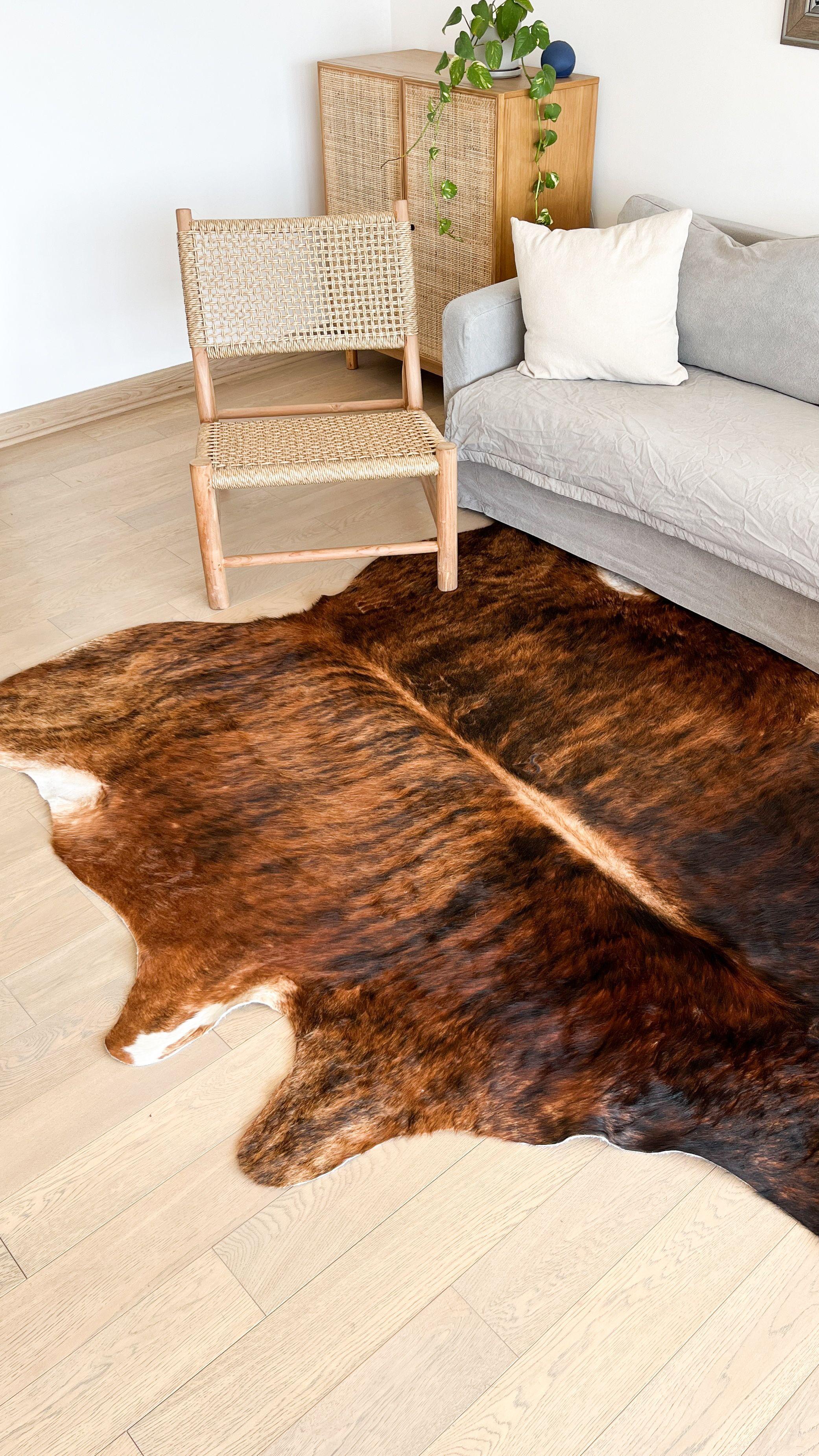 Alfombra Cuero De Vaca Marrón-2