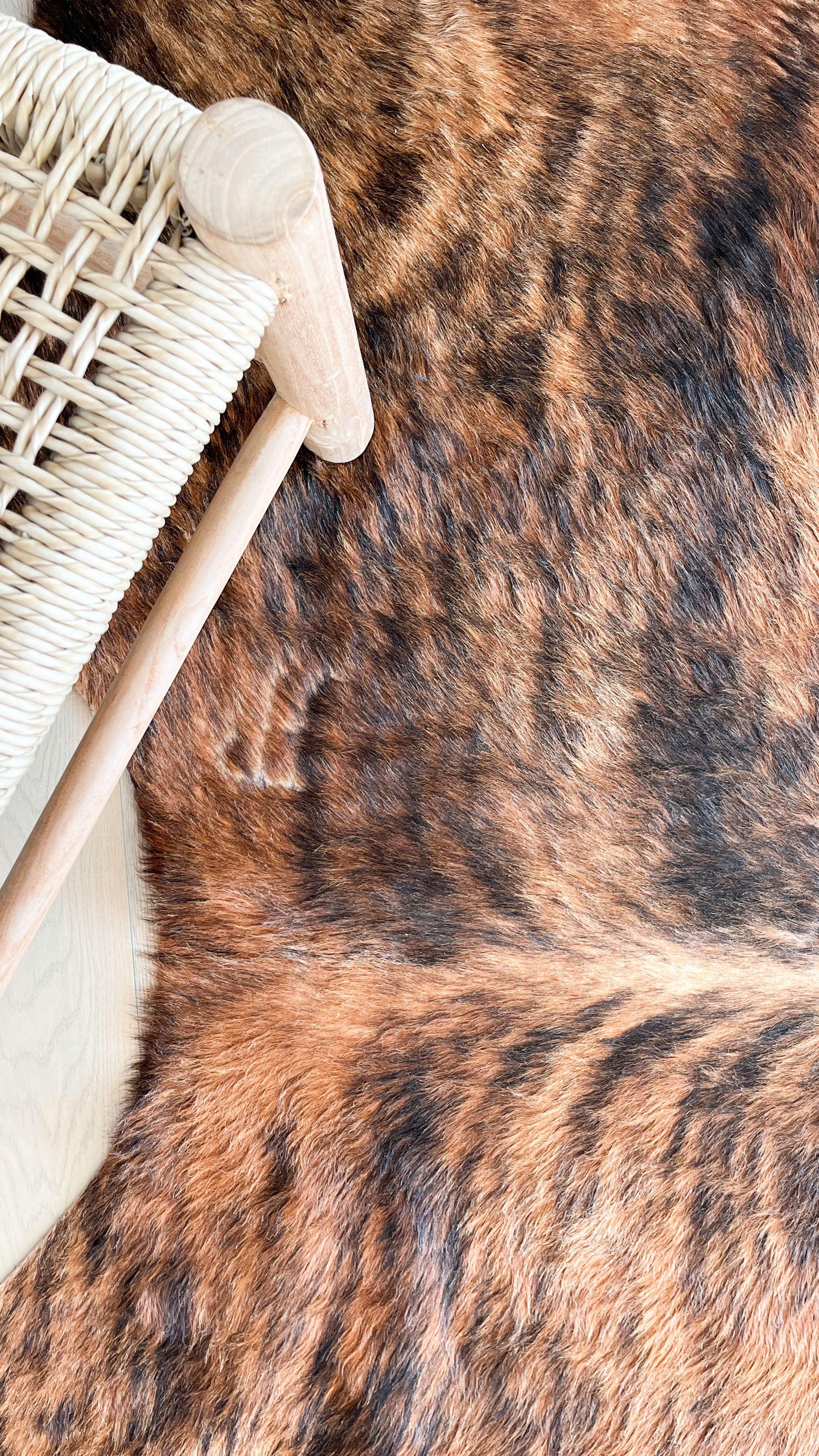 Alfombra Cuero De Vaca Marrón-3