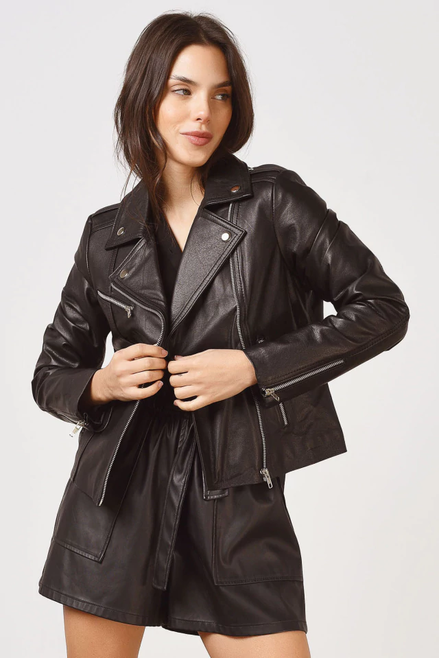 Chaqueta Cuero Vacuno Argentino - Modelo Camila-0