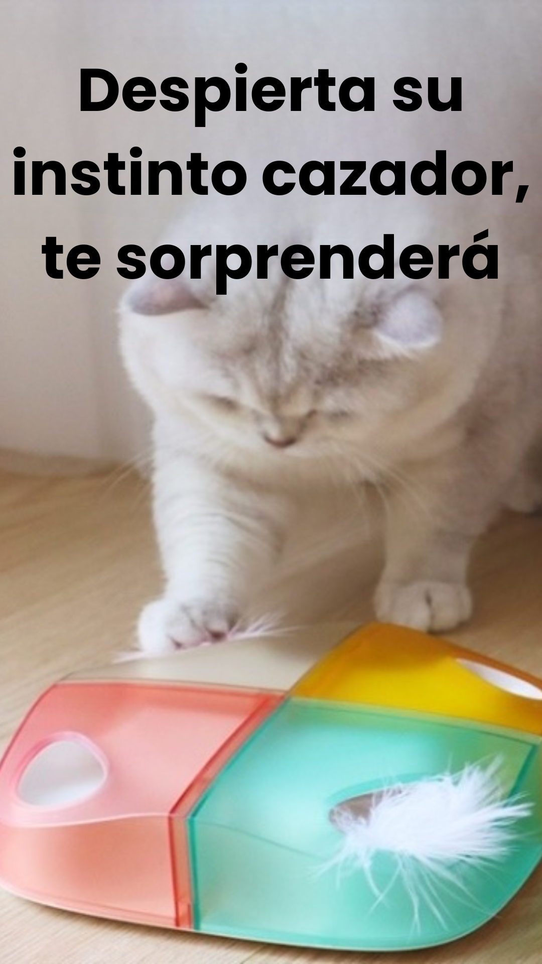 Juguete interactivo recargable para gatos Plumas sorpresa bater a 2000 mAh-7