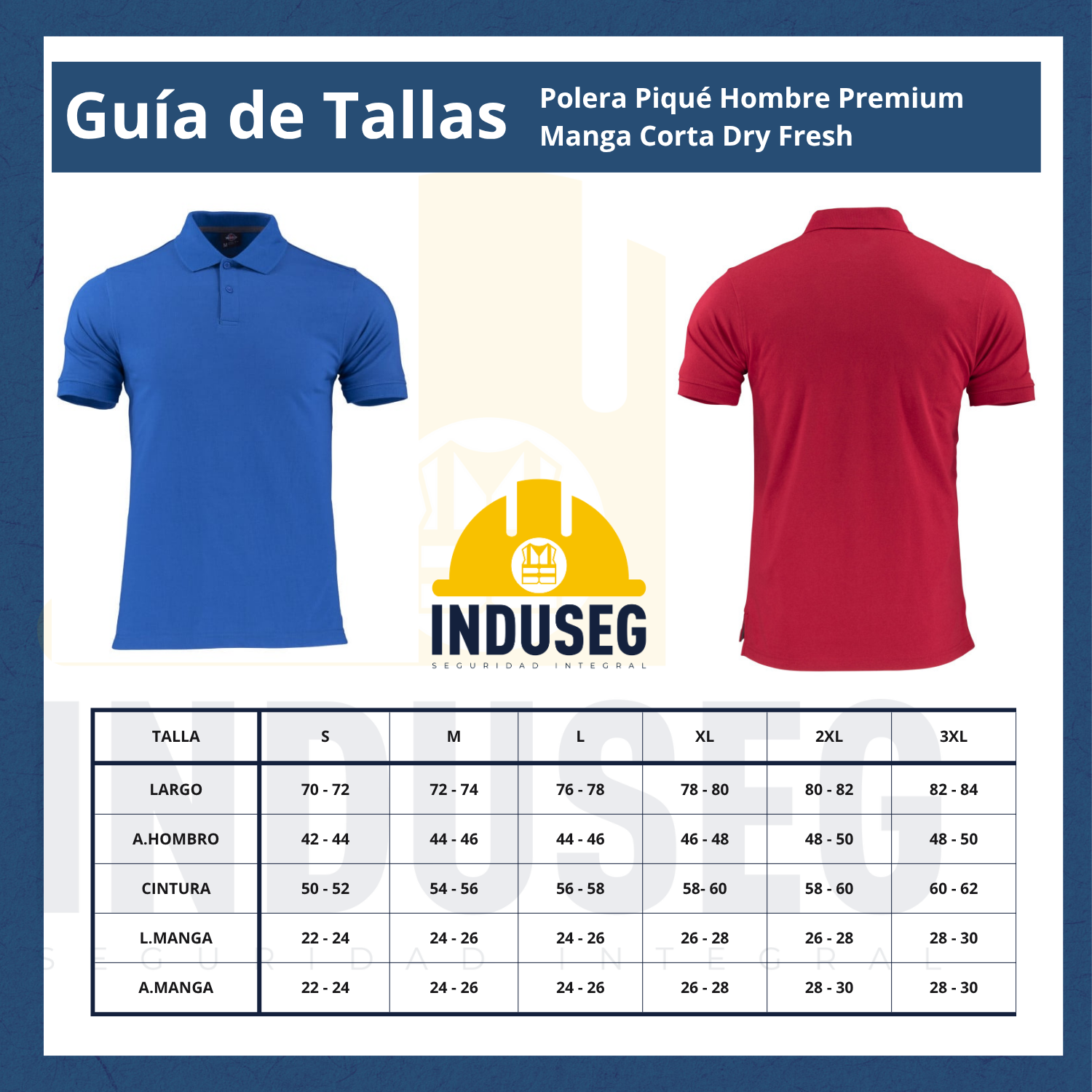 Polera Piqué Hombre Premium Dry Fresh Manga Corta 60/40-7