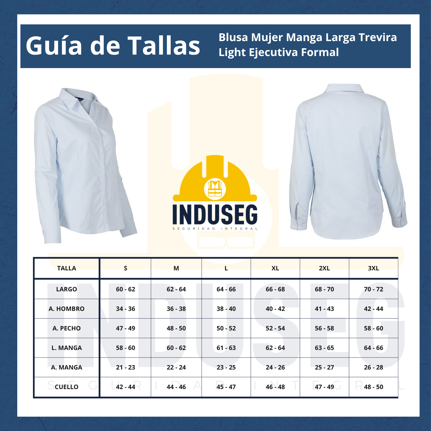 Blusa Trevira Light Mujer Manga Larga Trabajo Corporativo-6