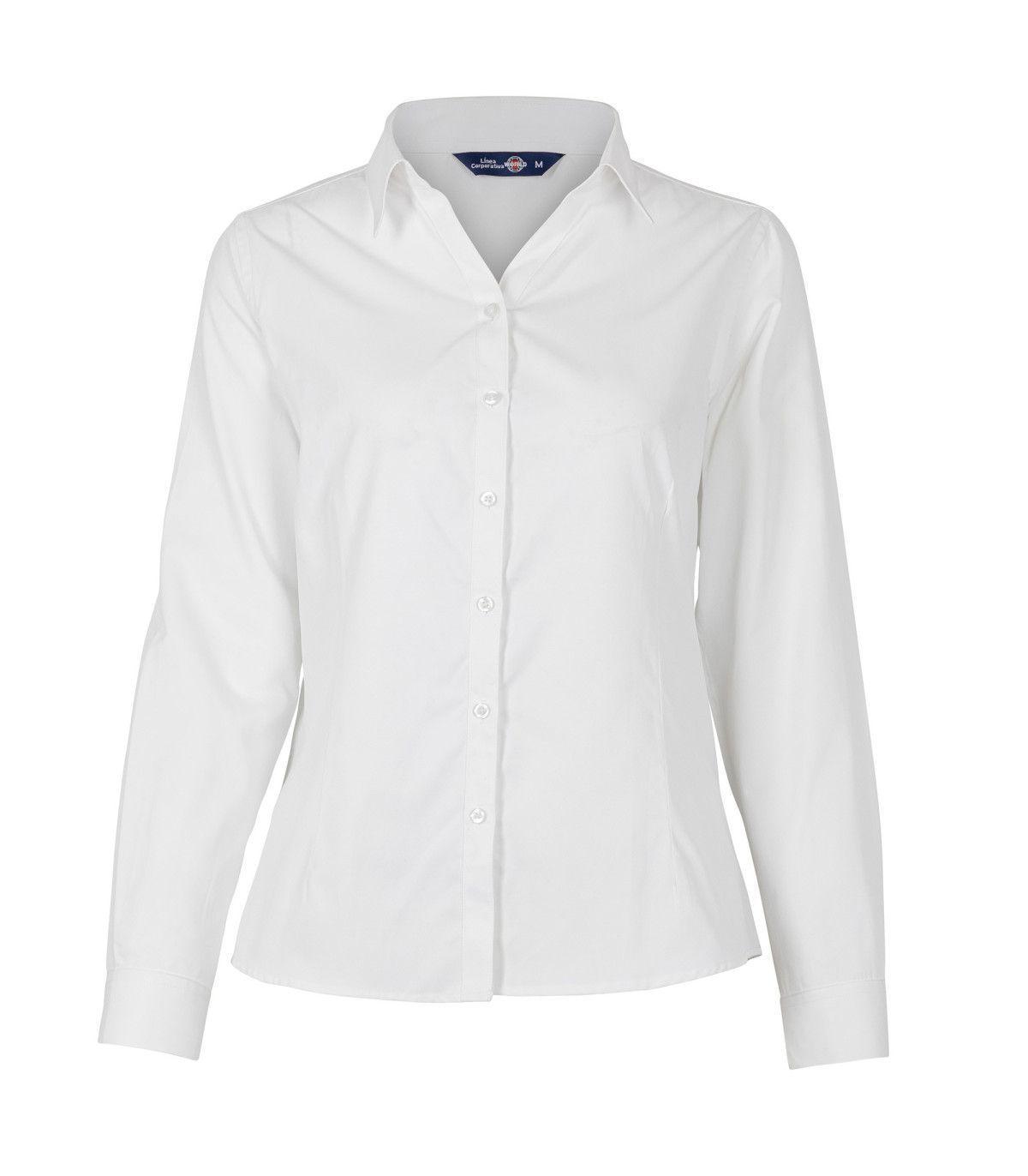 Blusa De Trabajo Mujer Manga Larga Trevira Light Anti-Pilling T-world	-1