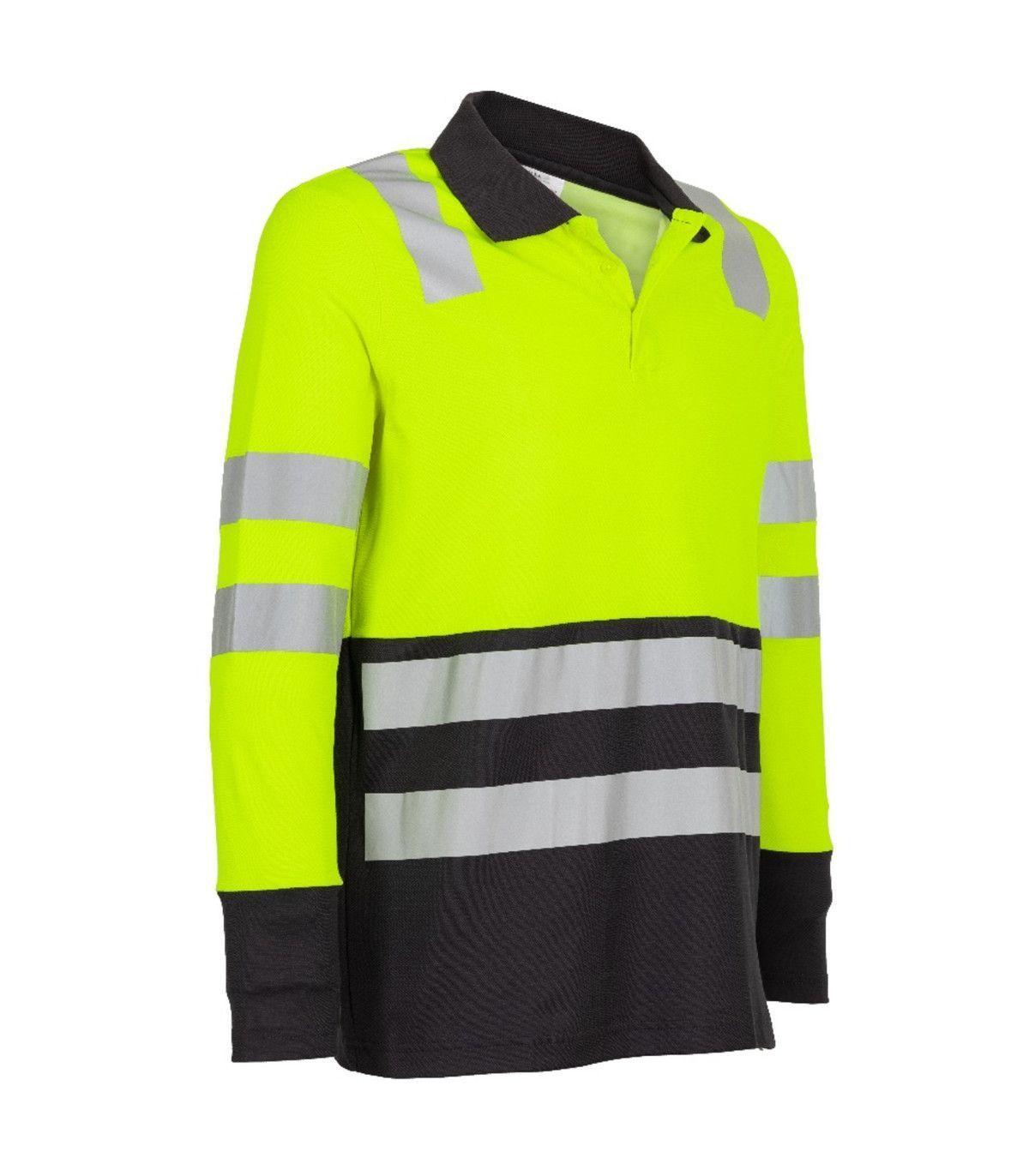 Polera Polo Altavisibilidad M/L Hombre Cinta Reflectiva UPF50+-2