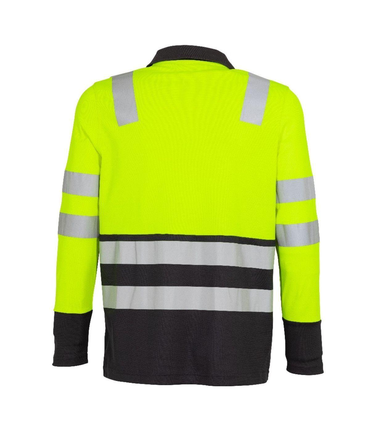 Polera Polo Altavisibilidad M/L Hombre Cinta Reflectiva UPF50+-4