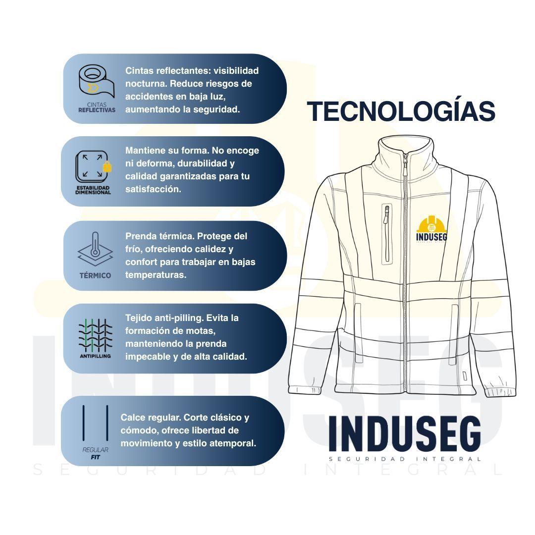 Micropolar Térmico Hombre Alta Visibilidad Cinta Reflectante-6