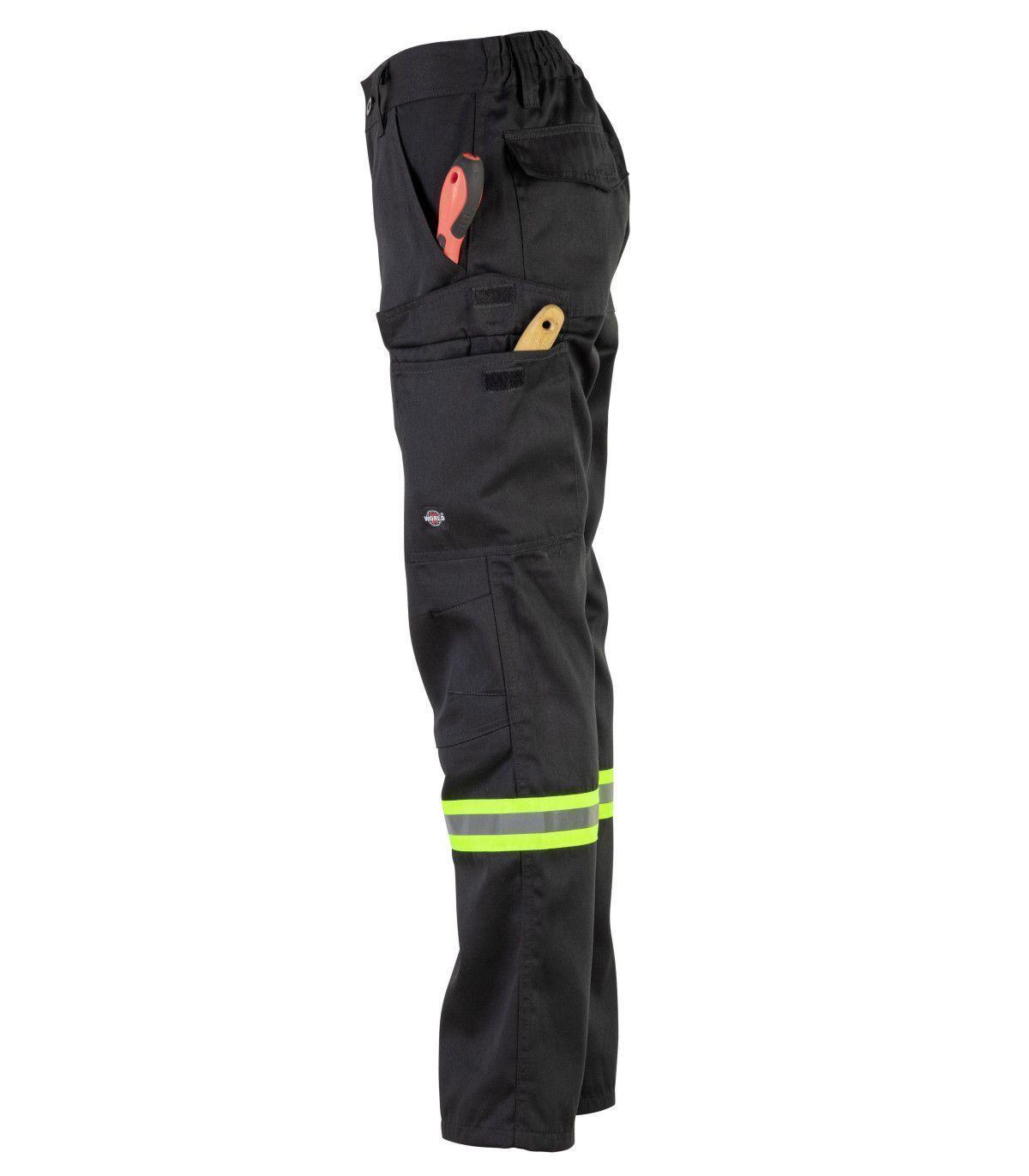  Pantalón Hombre Cargo Gabardina Dual Hi-Vis Con Cinta Día/Noche -3