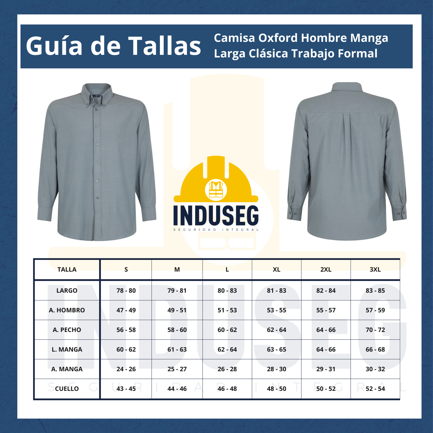 Camisa Oxford Hombre Manga Larga Clásica Trabajo Formal-6