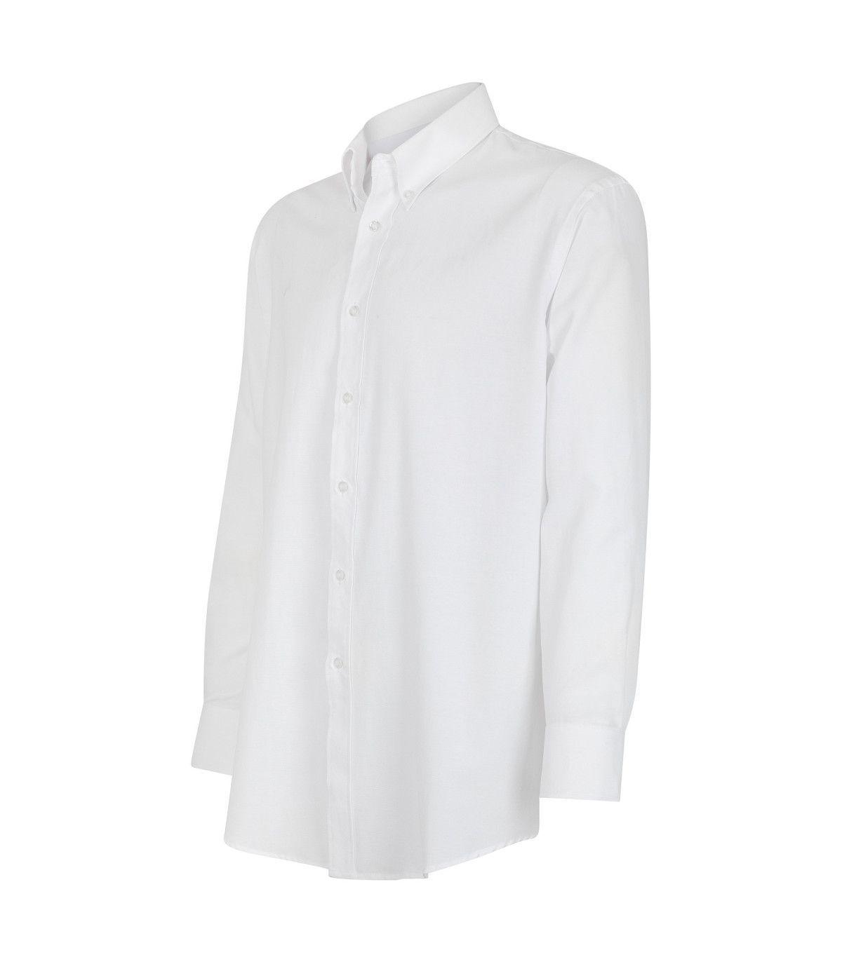 Camisa Oxford Hombre Manga Larga Clásica Trabajo Formal-3