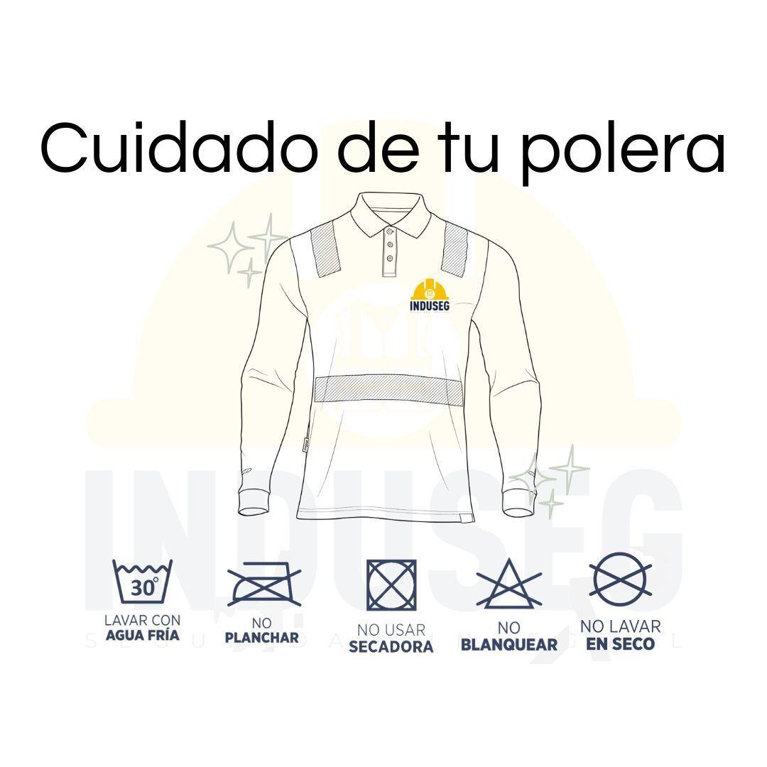 Polera Polo Manga Larga Reflectante Híbrida Cuello Piqué-4