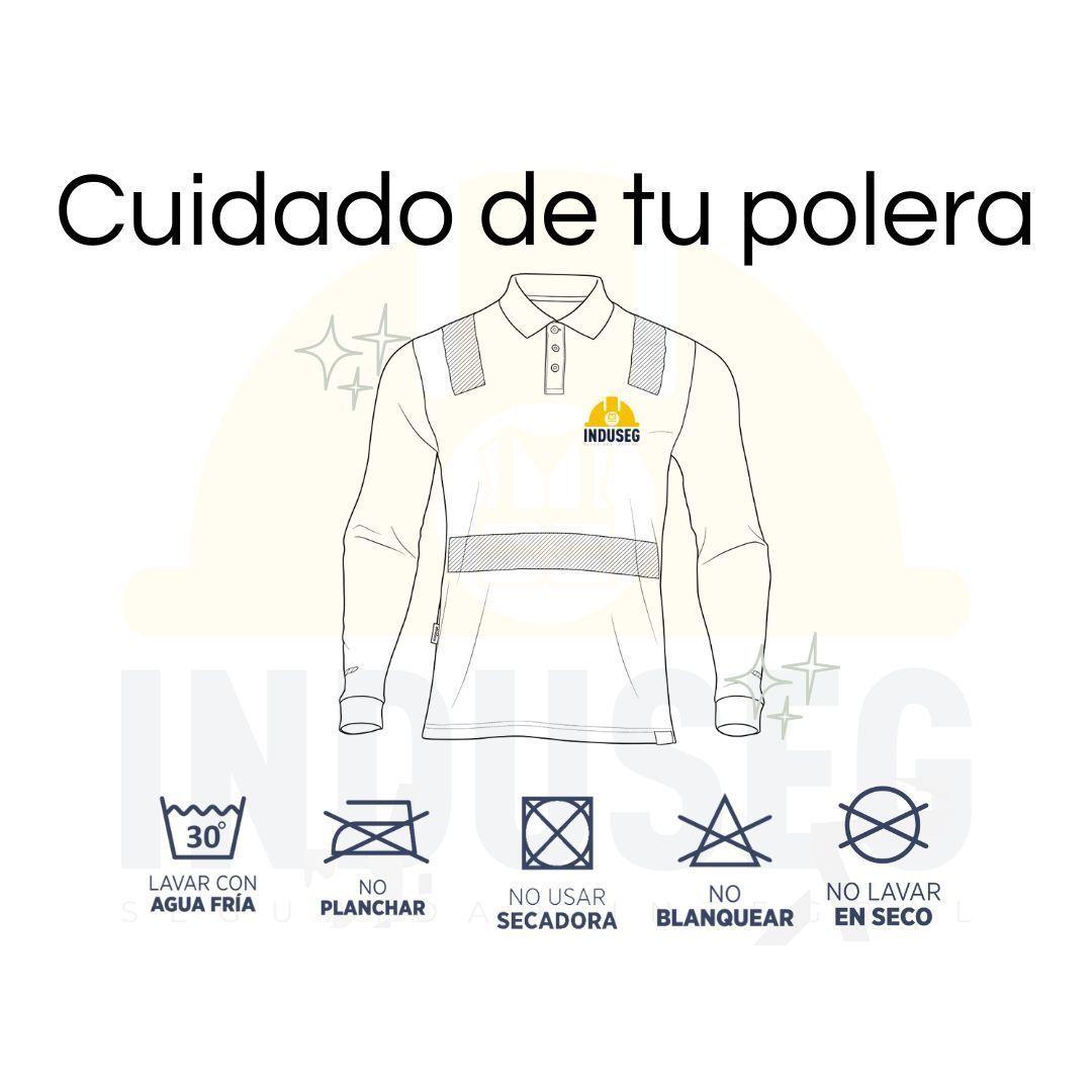 Polera Polo Manga Larga Reflectante Híbrida Cuello Piqué-5