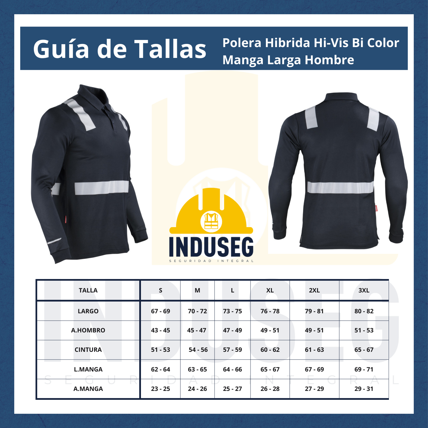 Polera Polo Manga Larga Reflectante Híbrida Cuello Piqué-7