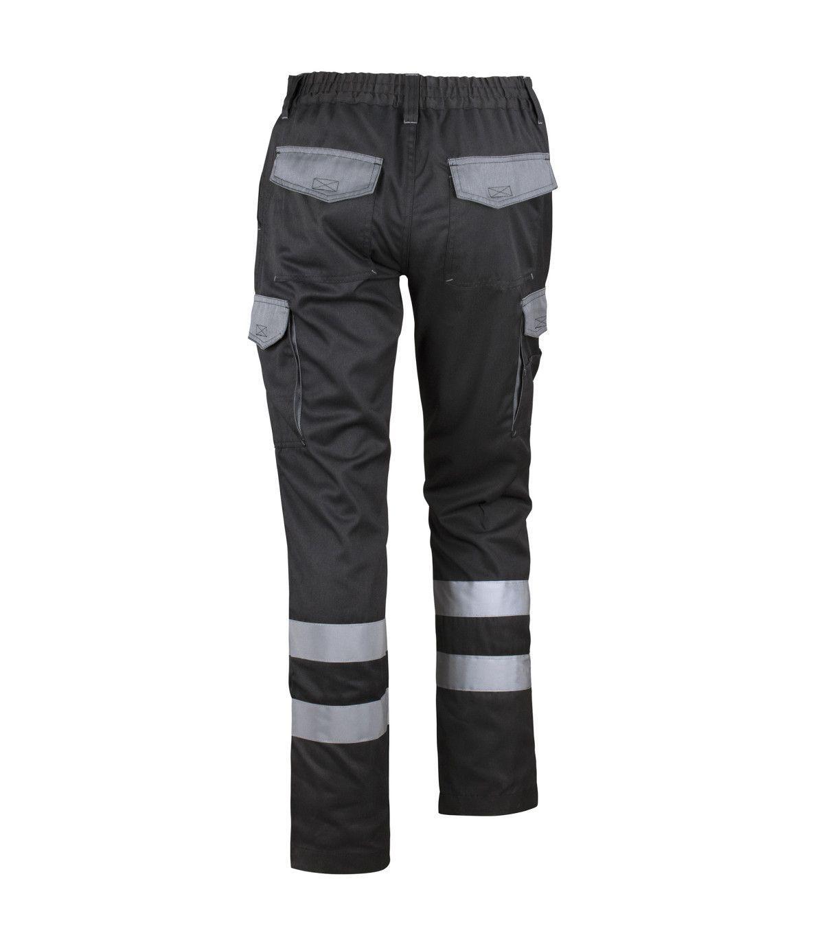 Pantalón Cargo Reflectante Bicolor Hombre Gabardina Trabajo-4