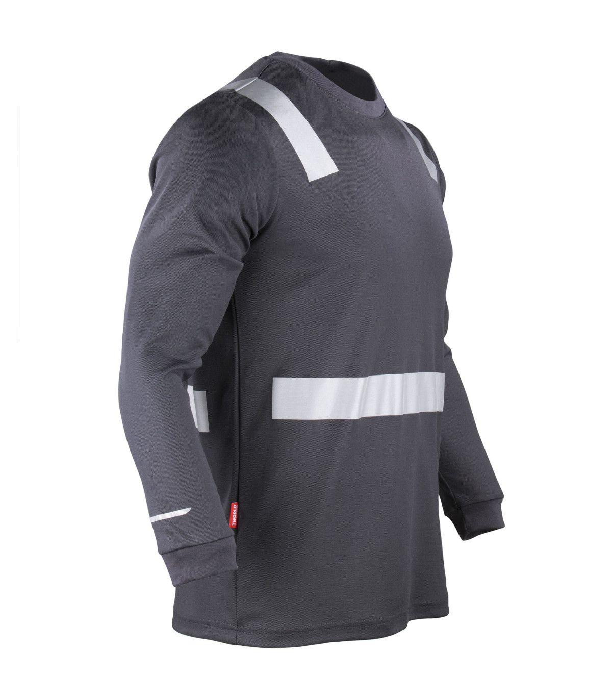 Polera Hibrida con Cinta Reflectiva Manga Larga Hombre-1