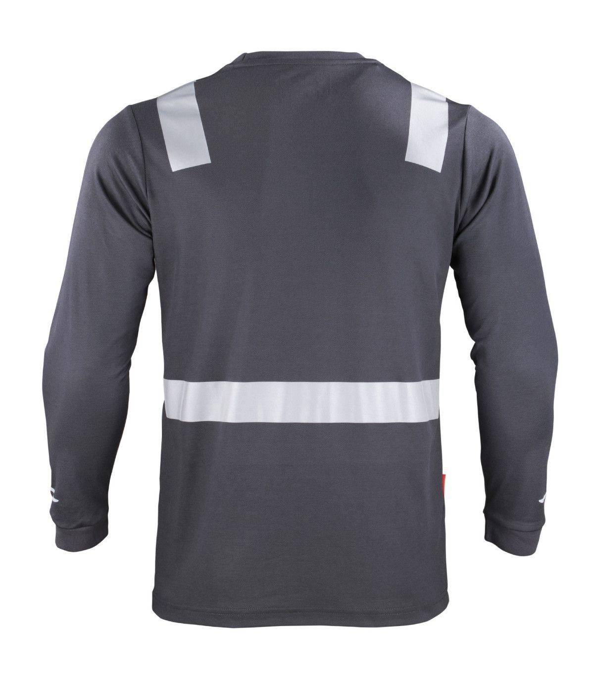 Polera Hibrida con Cinta Reflectiva Manga Larga Hombre-3