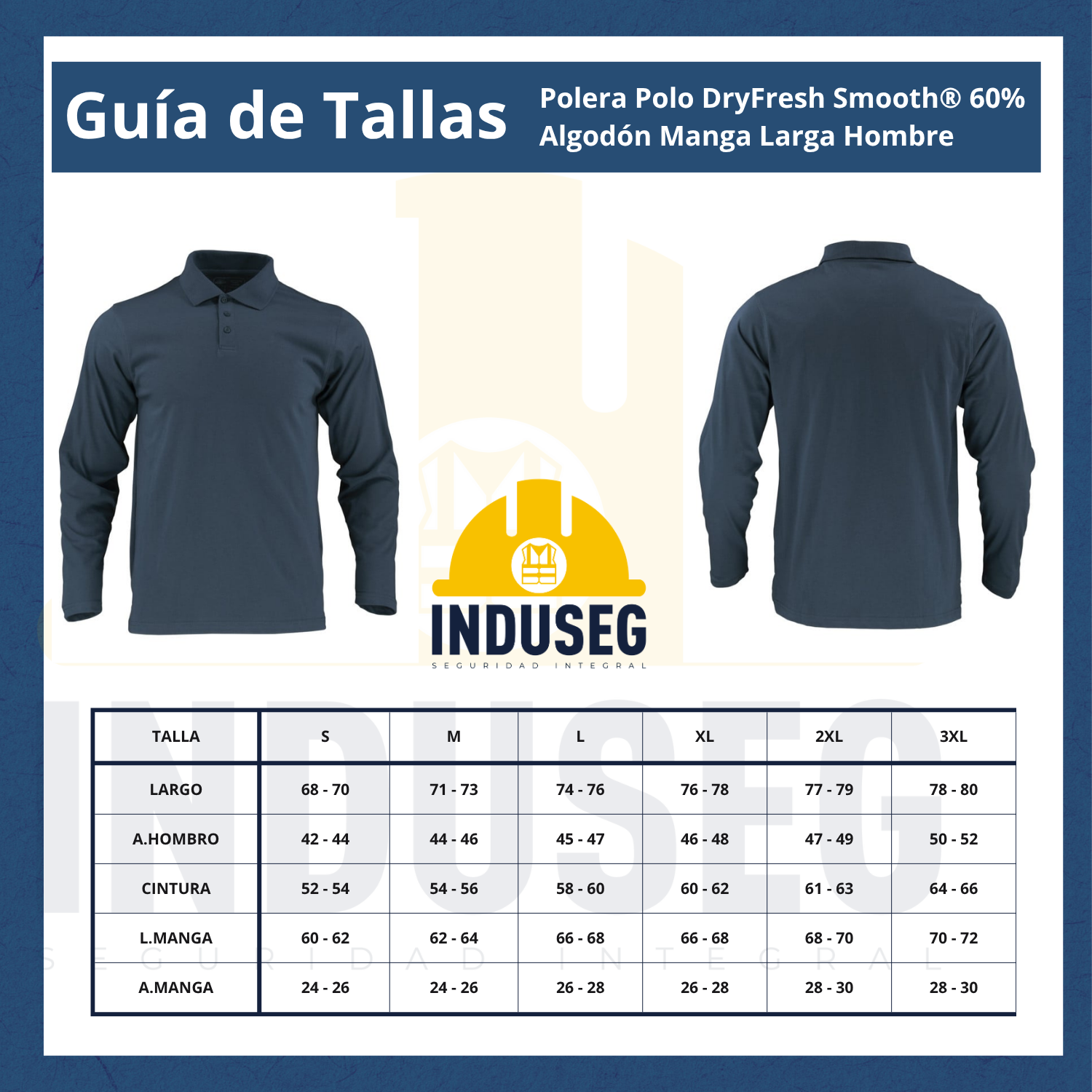 Polera Polo Dryfresh Hombre Manga Larga Secado Rápido-7