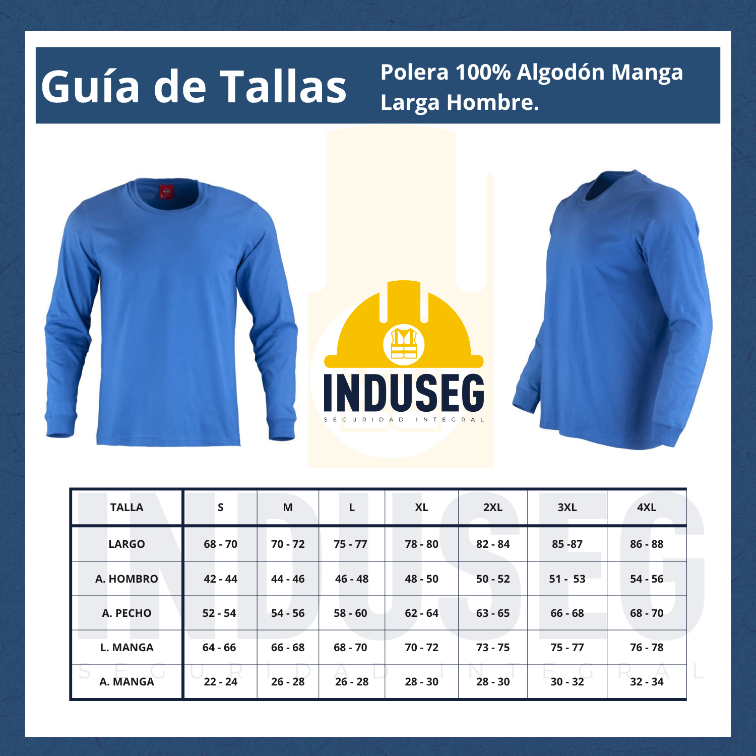 Polera Algodón Manga Larga Cuello Redondo UV Antipilling-7