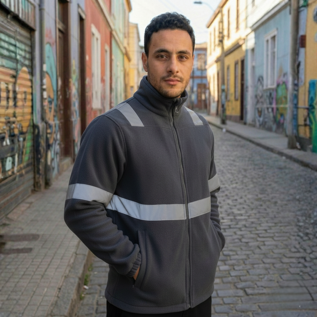 Micropolar Reflectante Hombre Térmico Alta Visibilidad Trabajo-1