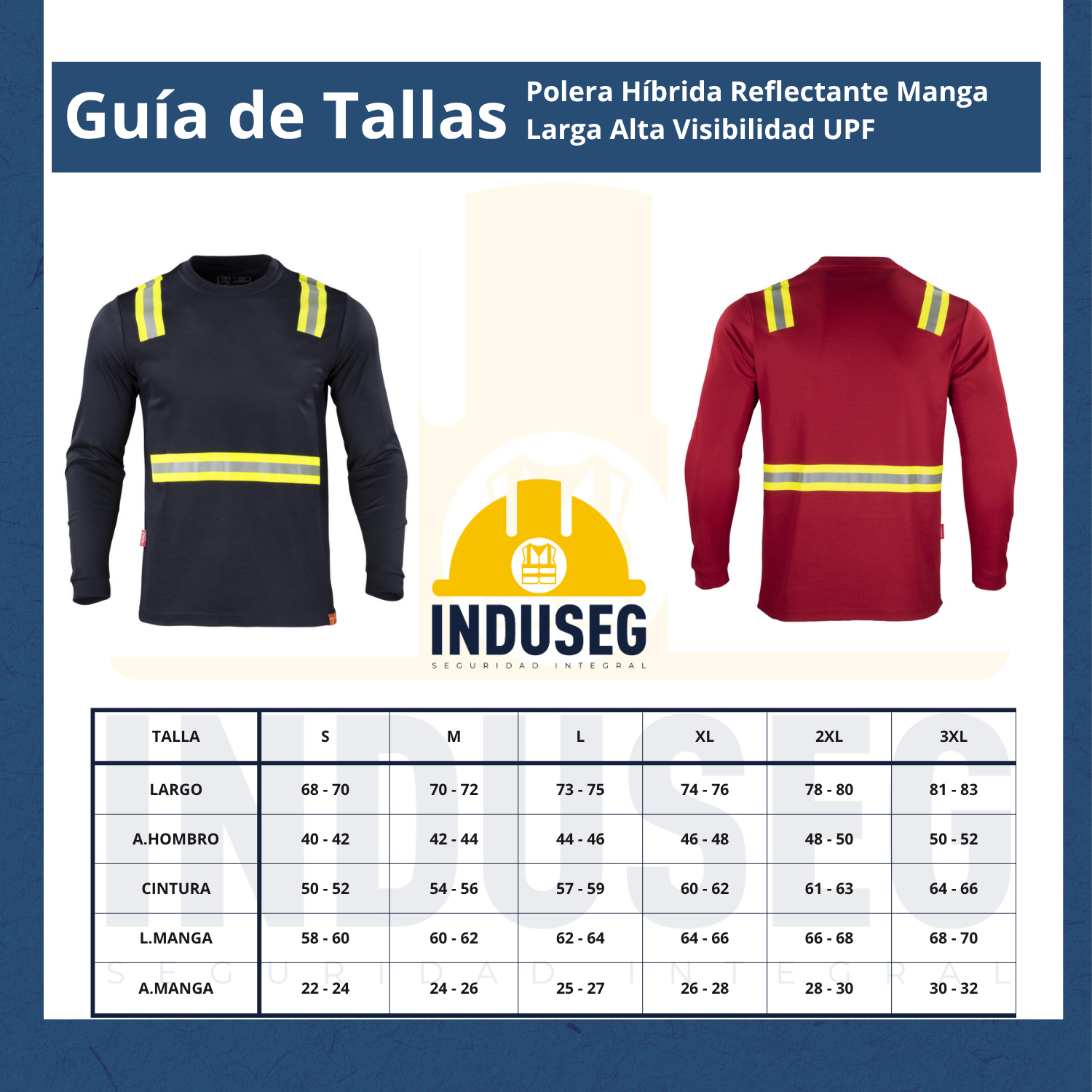 Polera Híbrida Reflectante Manga Larga Alta Visibilidad UPF-6