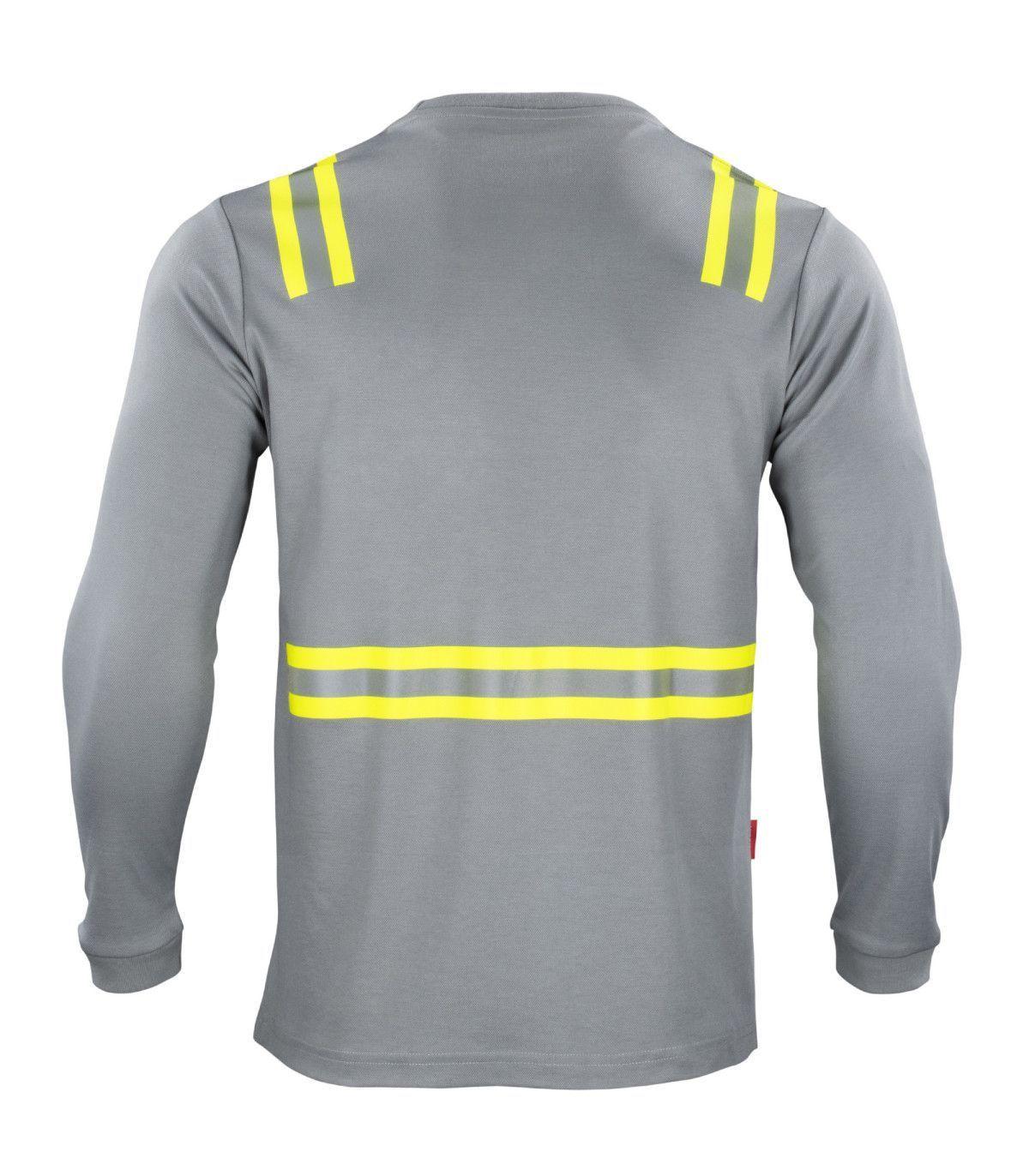 Polera Híbrida Reflectante Manga Larga Alta Visibilidad UPF-4