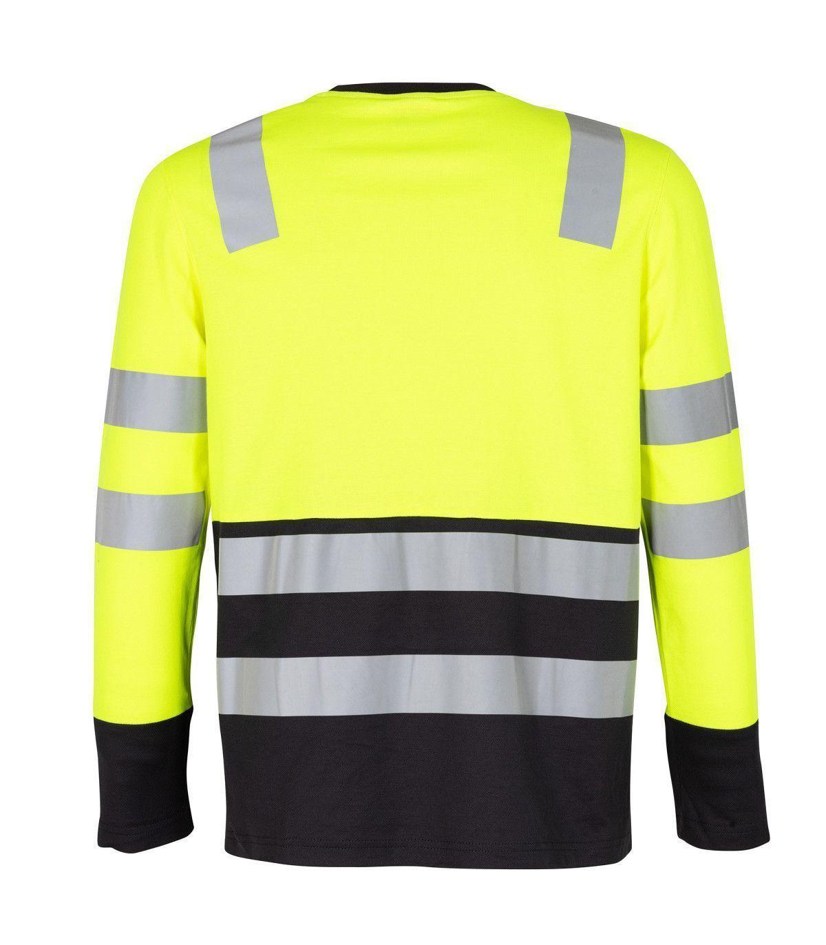 Polera alta Visibilidad Bicolor Reflectante ML Cuello Redondo-6