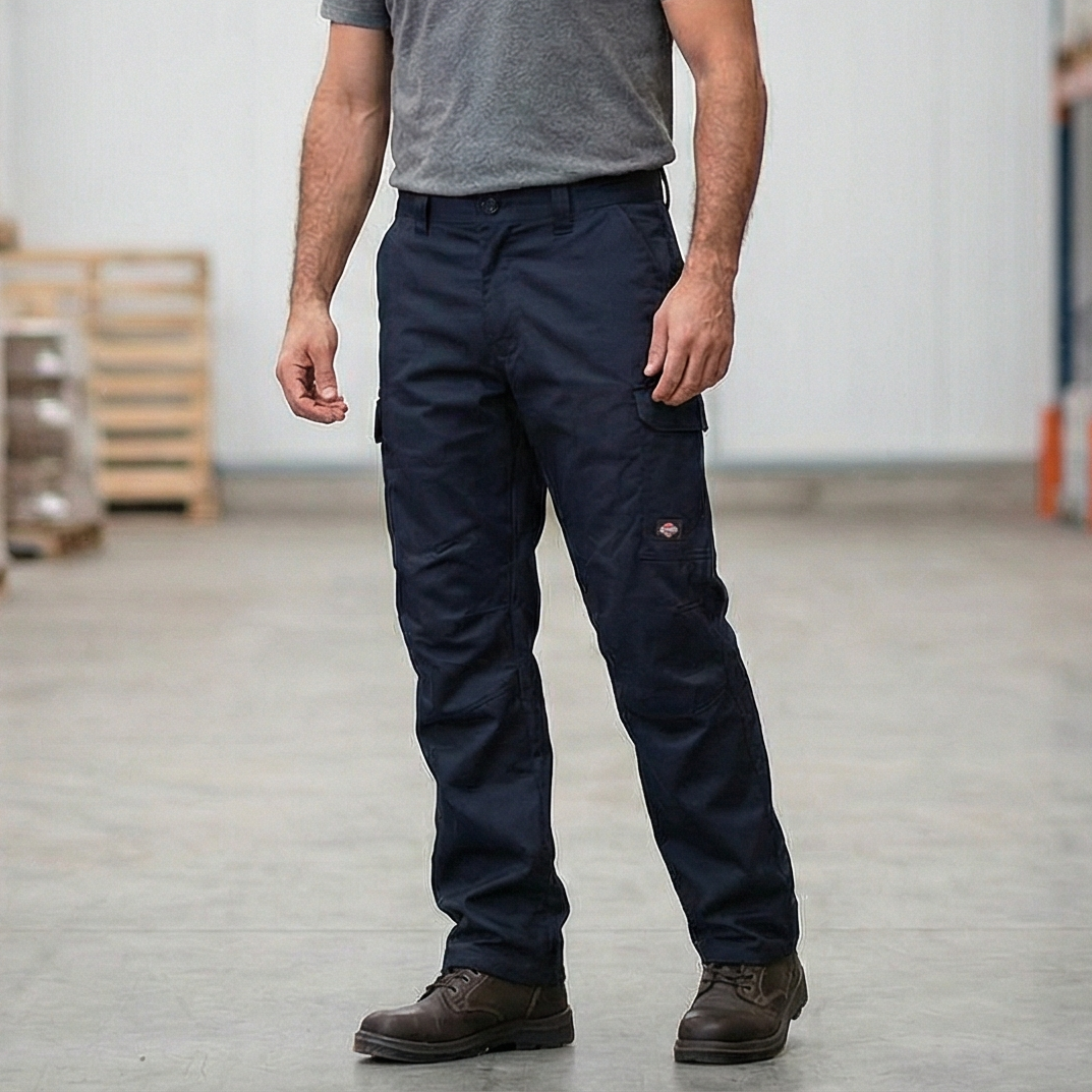 Pantalón Cargo Térmico Hombre Gabardina Forro Polar Trabajo-6